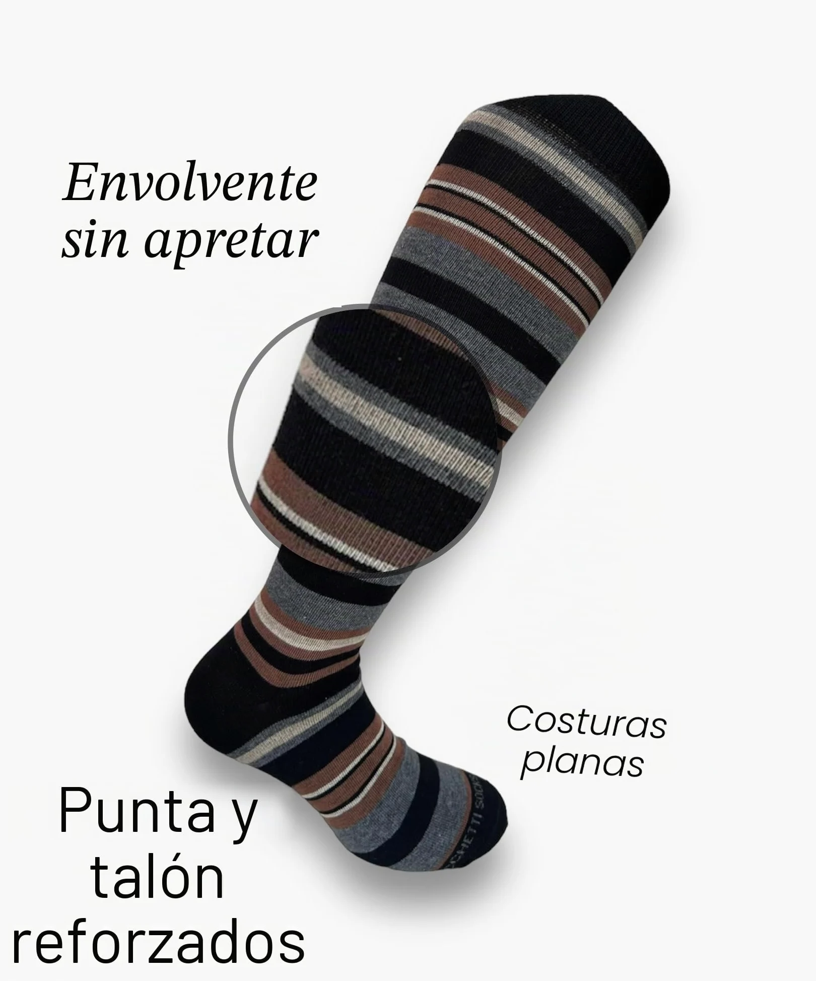 Lucchetti Socks Milano Set de 6 pares de calcetines largos de algodón cálidos para hombre de colores de tendencia estampados de lunares de moda Made in Italy