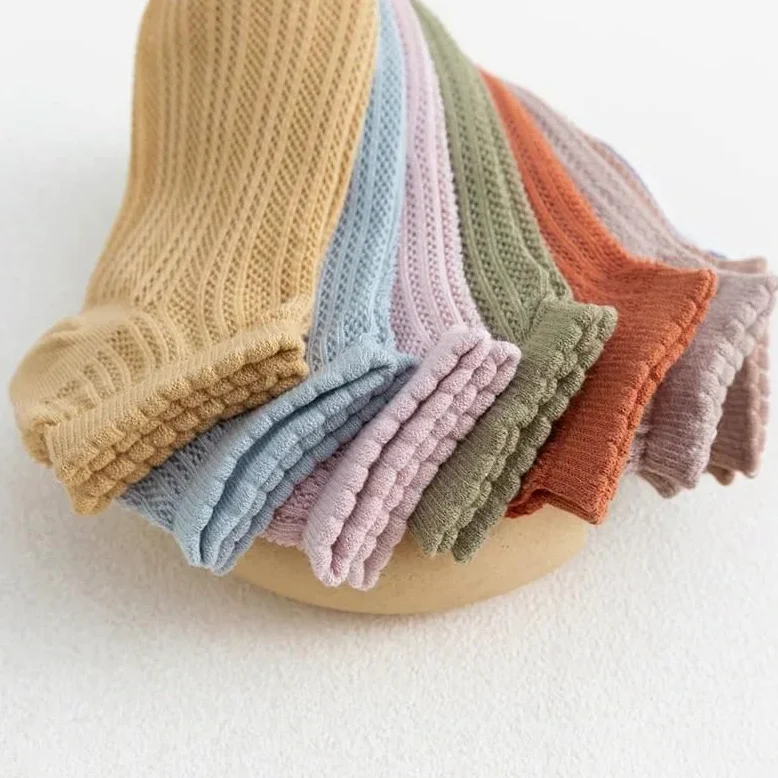 Calcetines cortos de mujer mezcla algodón | Multicolor 5 pares EU34 Calcetines invisibles de malla fina de verano