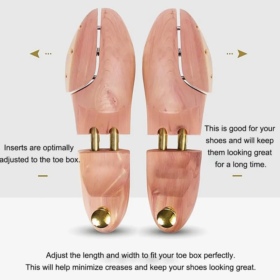 Ensanchador De Zapatos De Madera De Cedro Natural, Protector De Forma De Zapato, Retenedor De Forma De Zapato, Expande La Longitud Y El Ancho del Zapato,37 to 38