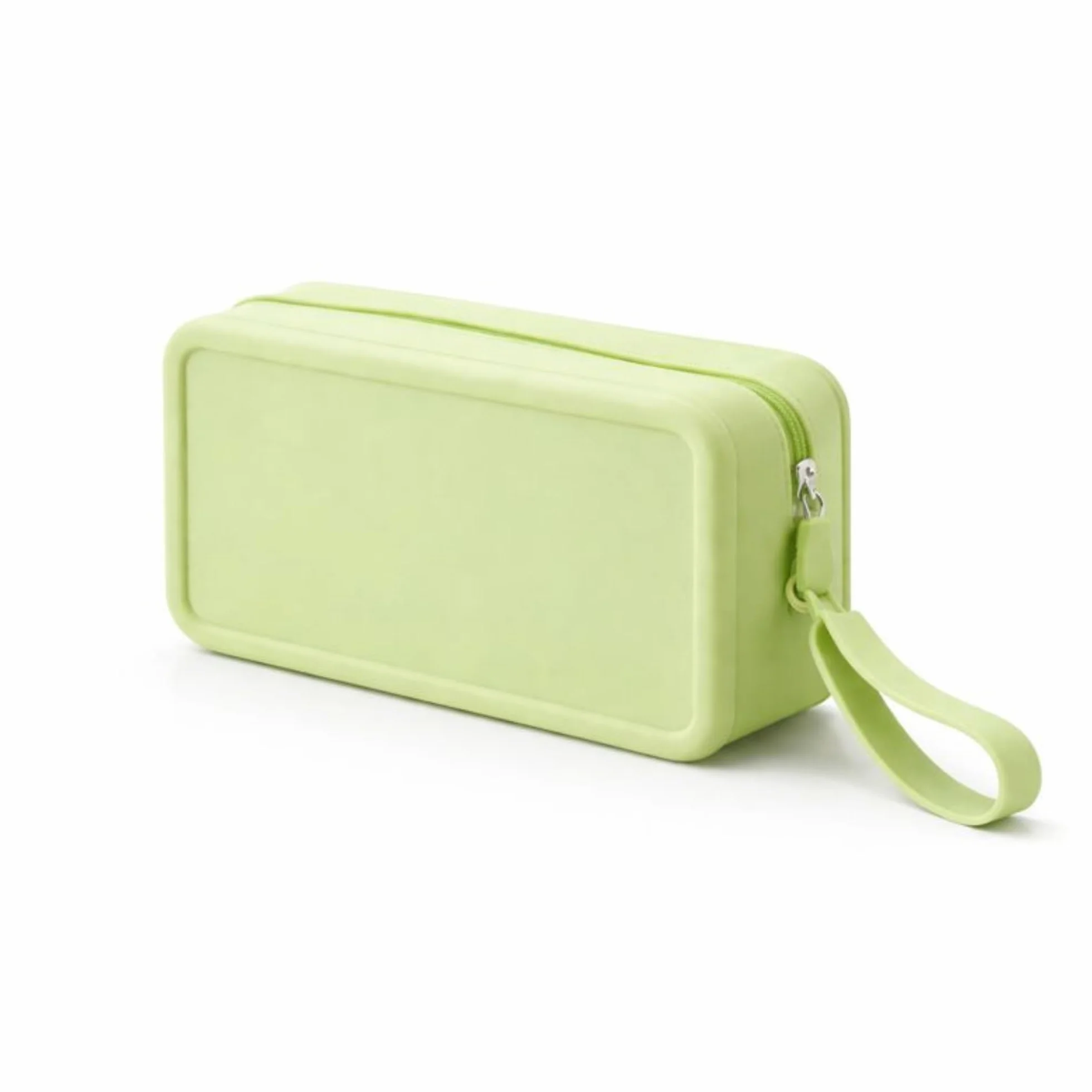 Neceser de Viaje, Gimnasio, Playa de Silicona Impermeable Antifugas – Bolsa para Líquidos de Cabina (Avión) – Flexible y Resistente para Cosméticos y Aseo 9.3x7x18.3cm (Verde)