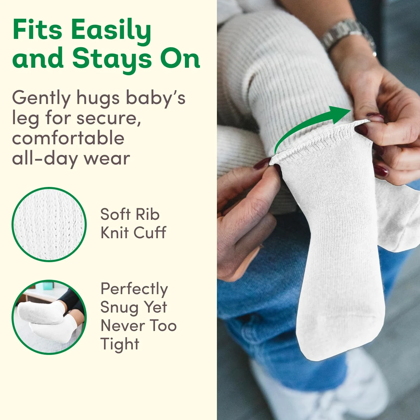 Fruit of the Loom Baby 14-Pack Grow & Fit Flex Zones Cotton Stretch Socks - Unisex, Girls, Boys