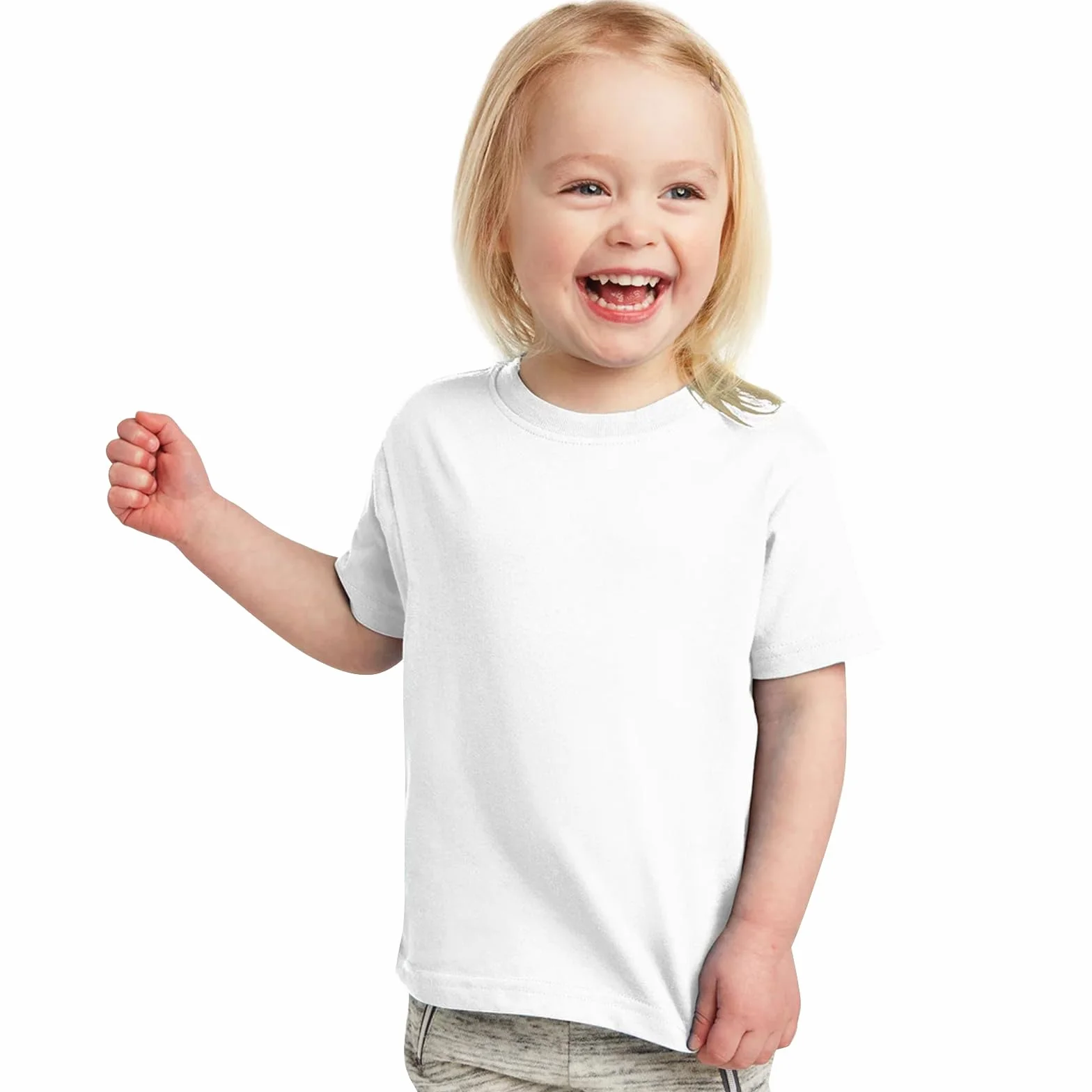 Camiseta de manga corta para niña, camiseta de verano para niña, cuello redondo, camiseta holgada, informal, cómoda