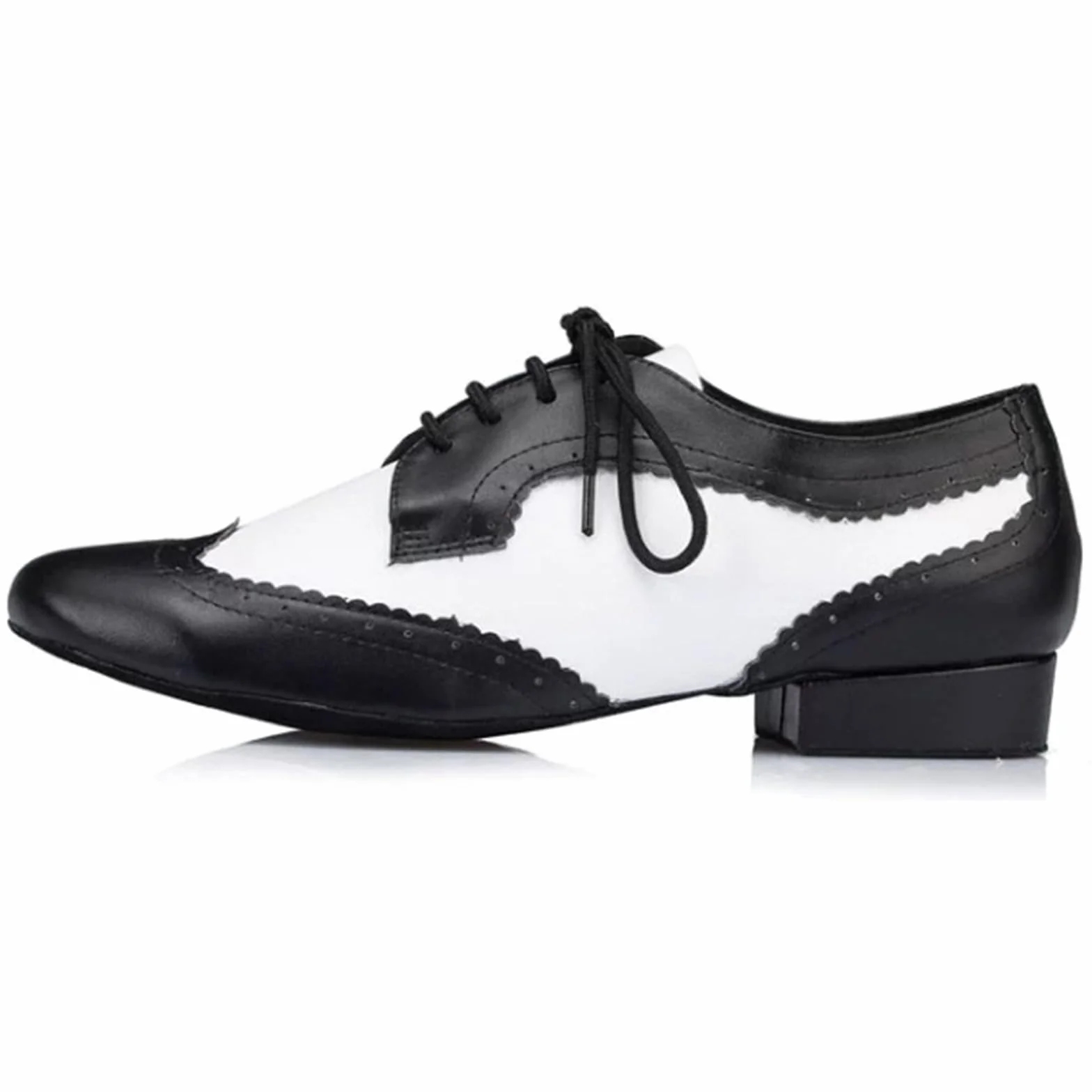 Zapatos de Danza Moderna para Hombre Zapatos de Baile Tacón 2.5cm Bajo para Escenario De Tango En Interiores