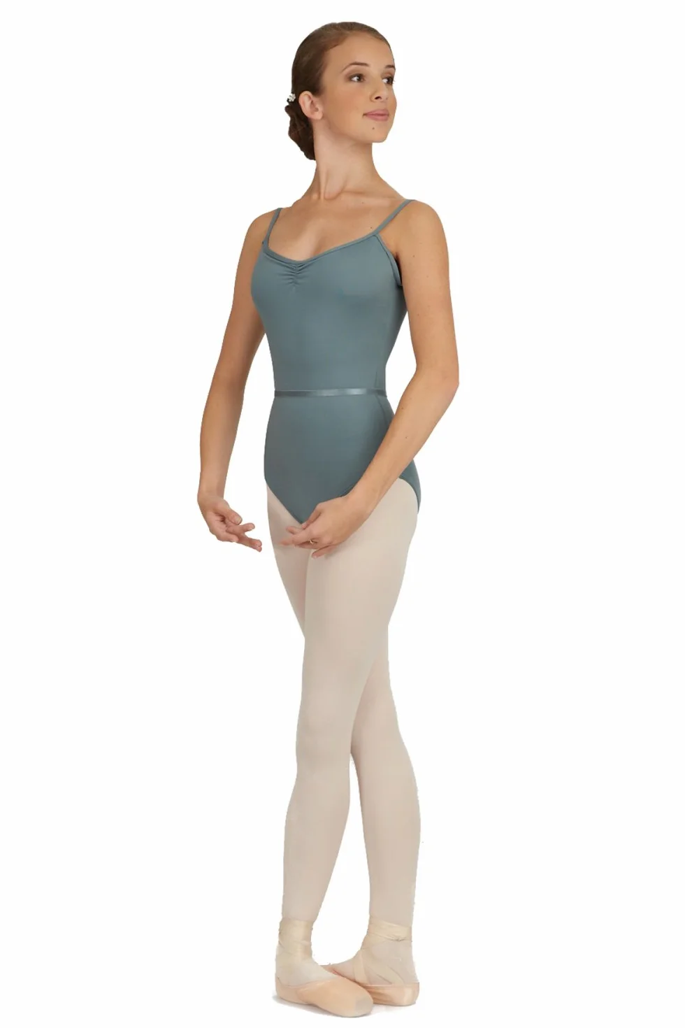 Capezio 126 Maillot de camisola con frente rosa