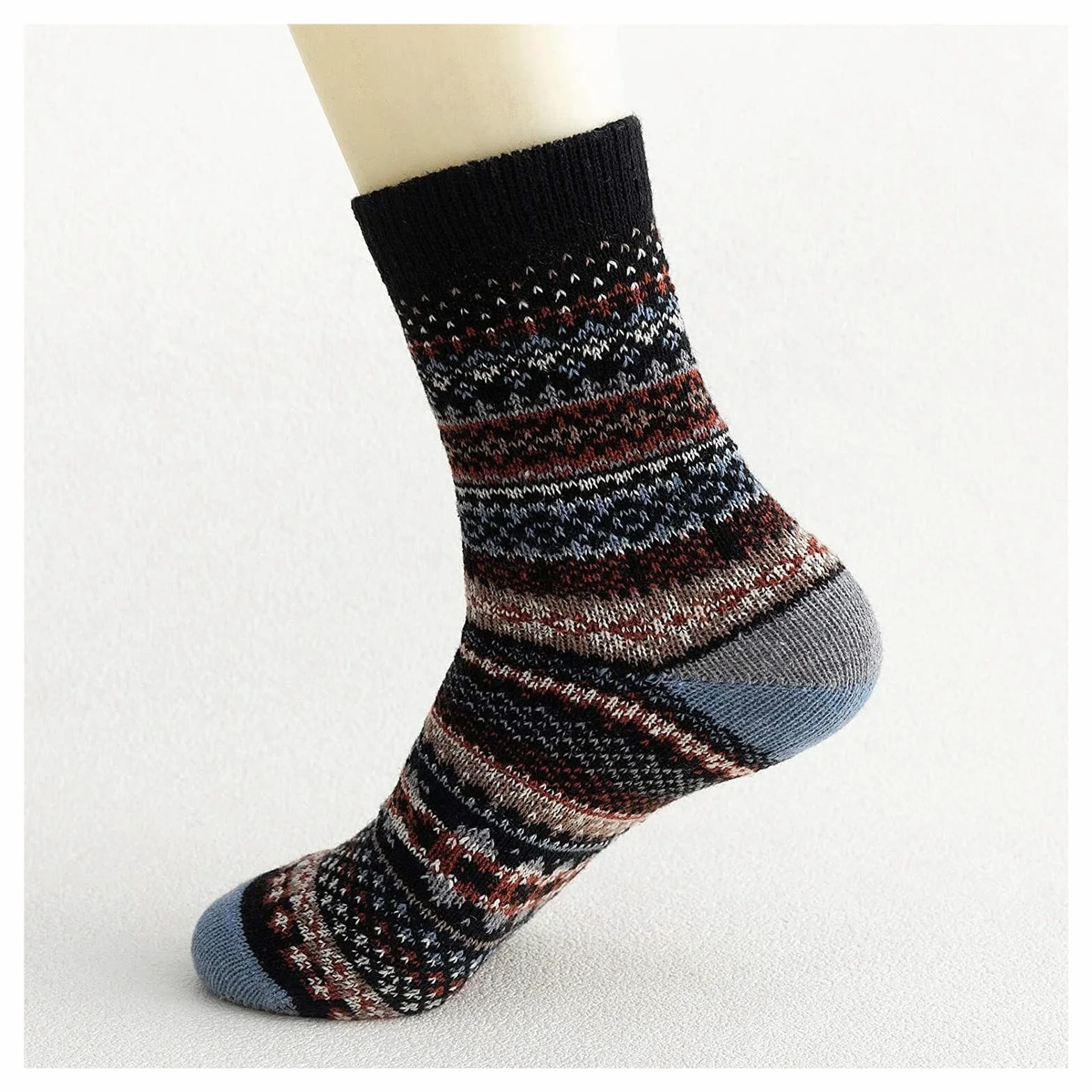 Calcetines Termicos 5 Pares De Calcetines De Lana Para Mujer, Calcetines De Invierno Cálidos De Punto Grueso Para Mujer, Calcetines Cómodos Y Acogedores Calcetines Invierno