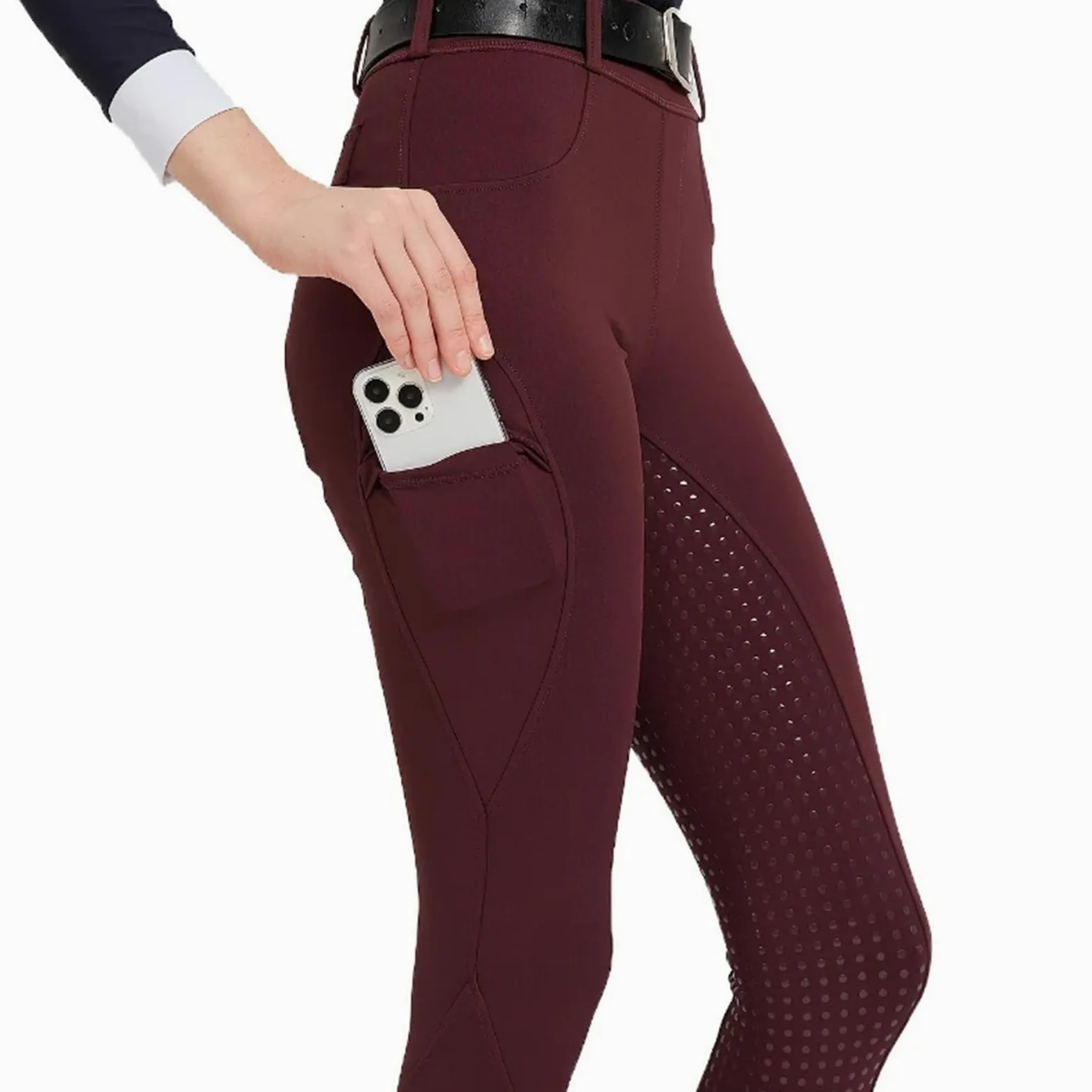 Pantalones de Montar Pantalones de equitación Cintura Alta for Mujer, Pantalones ecuestres Antideslizantes Silicona con Control Barriga, Ropa Ajustada Verano