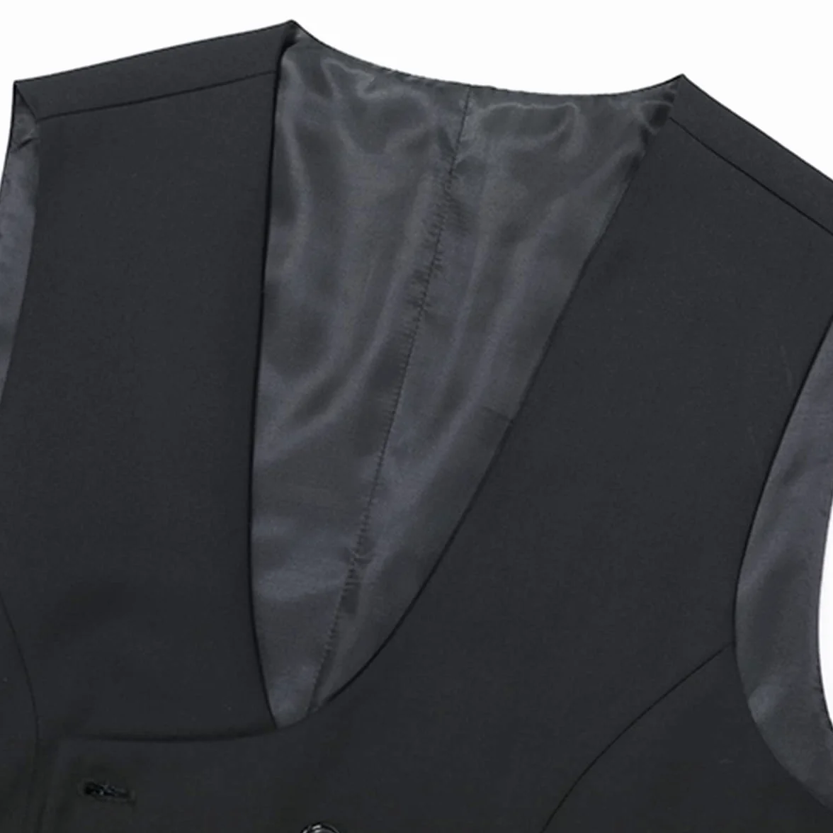 Chaleco de Hombre Western Doble Botonadura Cuello Redondo