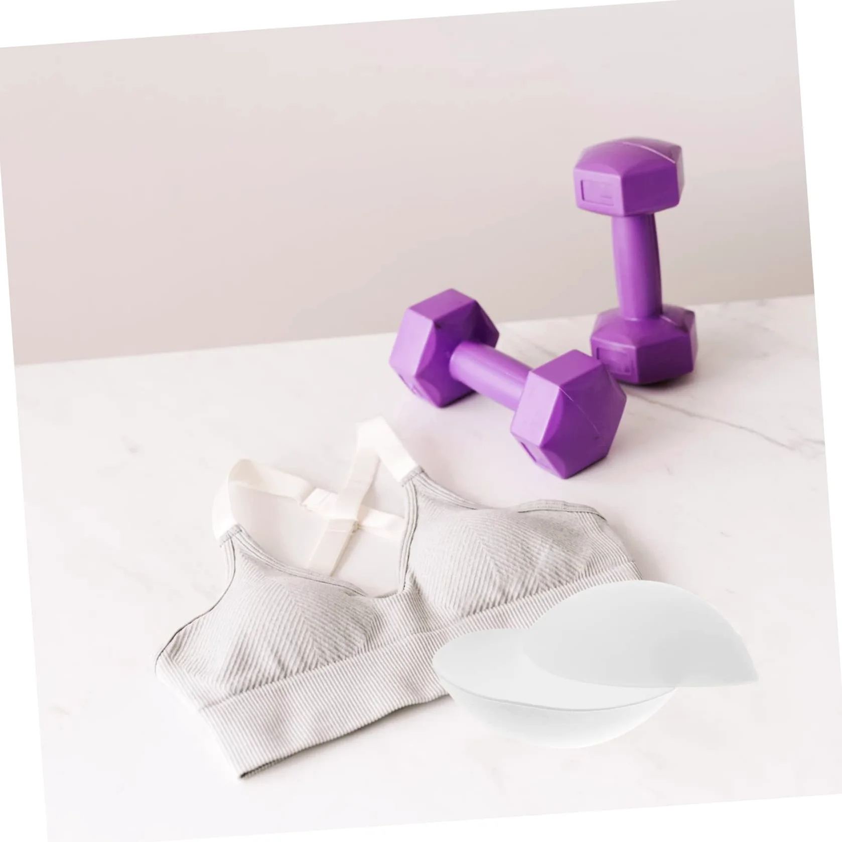 20pares Almohadillas Para Sujetadores Deportivos Transpirables Inserciones Redondas De Poliéster De Rellenos Lavables Para Yoga y Natación