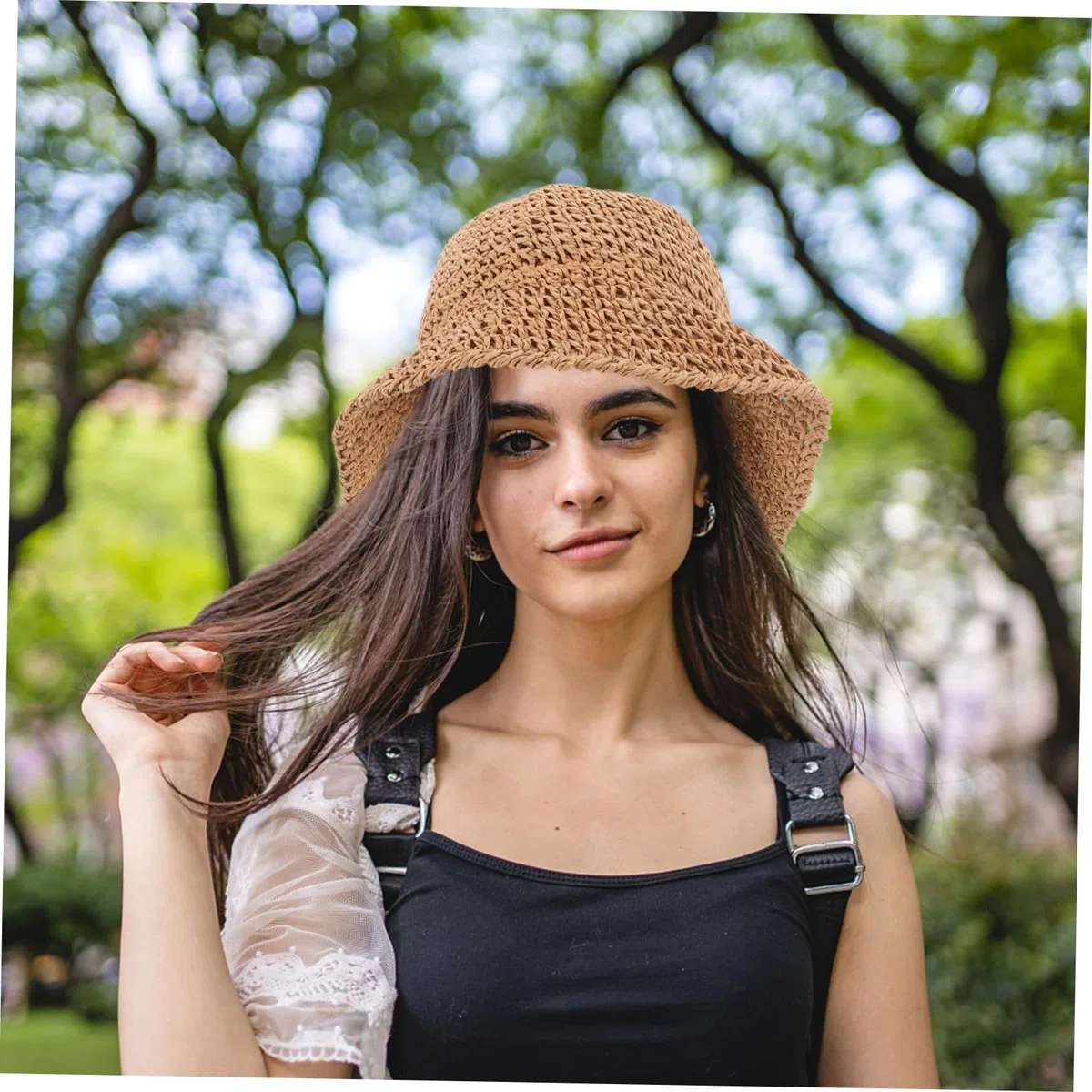 FRCOLOR Sombrero de de Verano Sombrero de Hombre Sombrero para el Sol Sombrero de Pescador de Moda Sombreros de Sol para Mujer Sombrero de Pescador de protección Solar Papiro