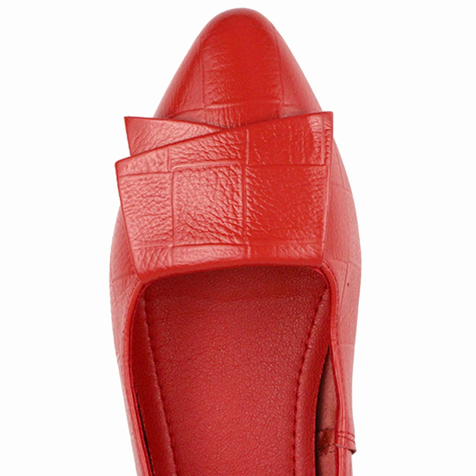 Mujer Puntiagudo Cuadros Zapatos de Tacón Cuero Suela Blanda Ballerinas