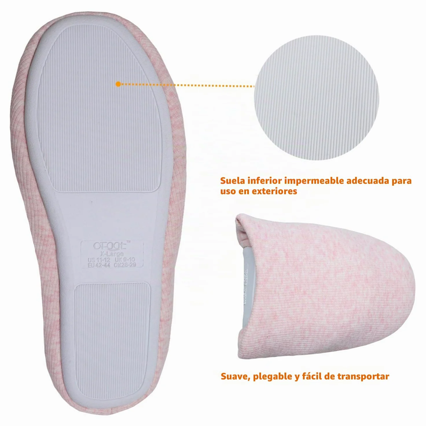 ofoot Zapatillas Mujer Casa Algodon Espuma Con Memoria, Pantuflas Estar Lavable Interior Antideslizante