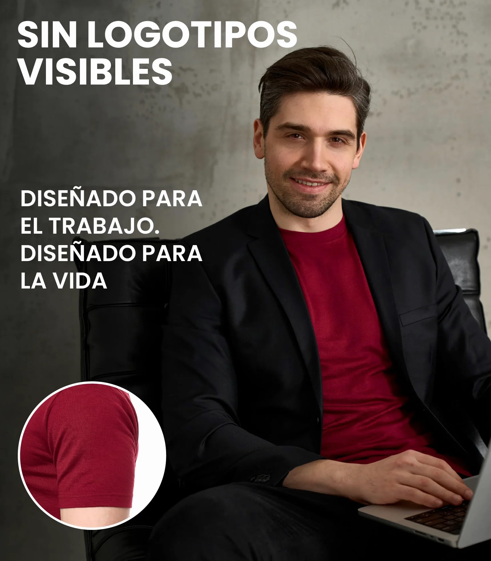 Camisetas Interiores de Merino para Hombre (Cloud, M)