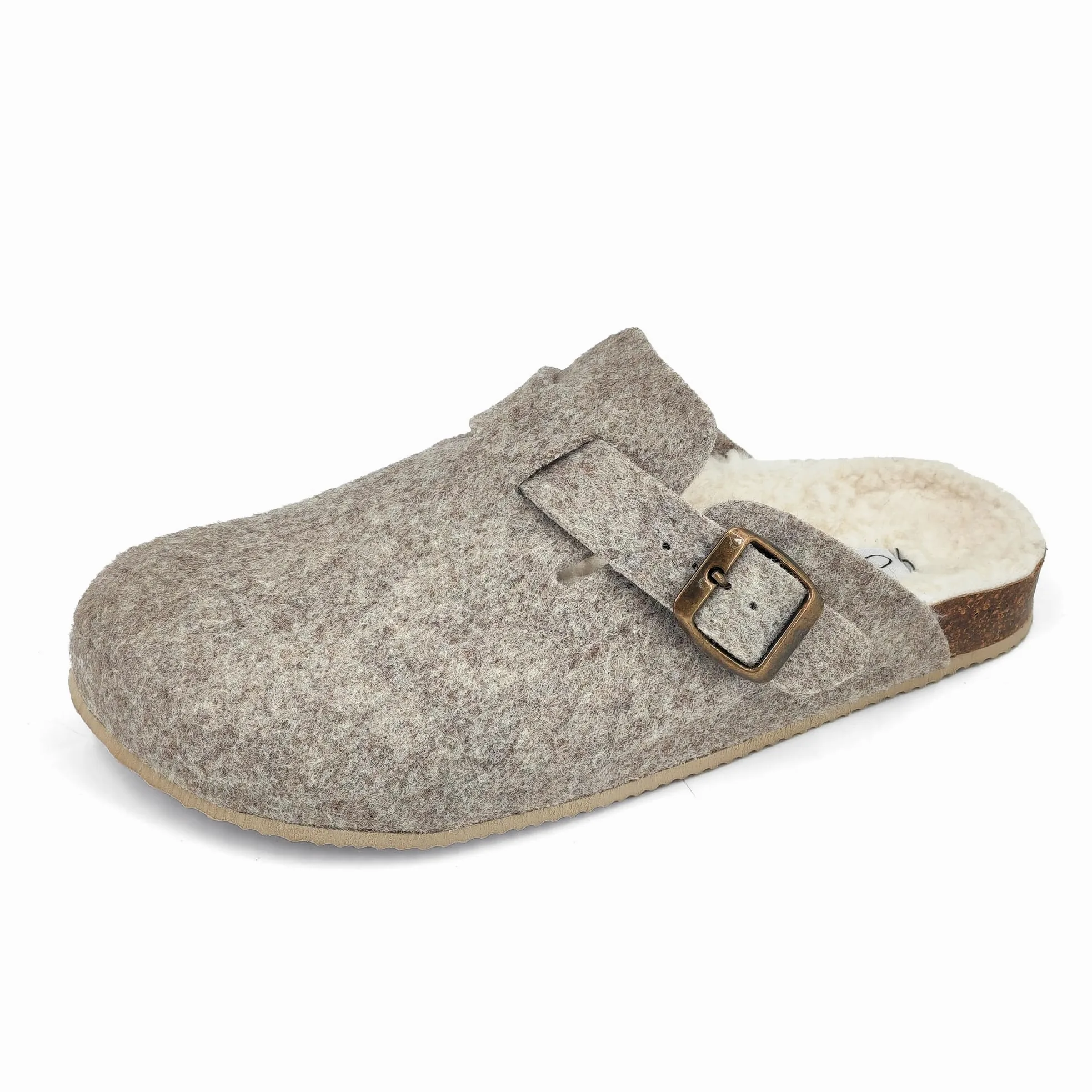 JOMIX Zapatillas Casa Mujer Invierno con Peluche Fabricadas en España Zuecos Mujer Fieltro con Plantilla Ortopédica