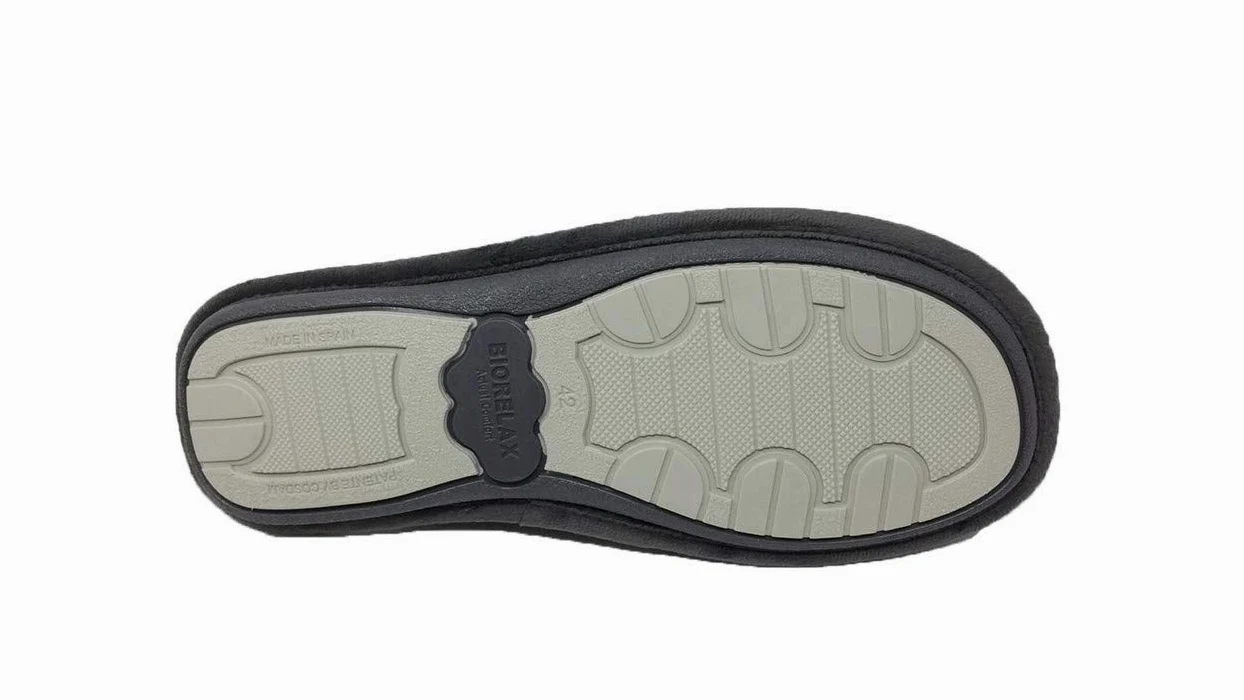 Biorelax Zapatillas de Estar por casa/Hombre Gris/Suapel