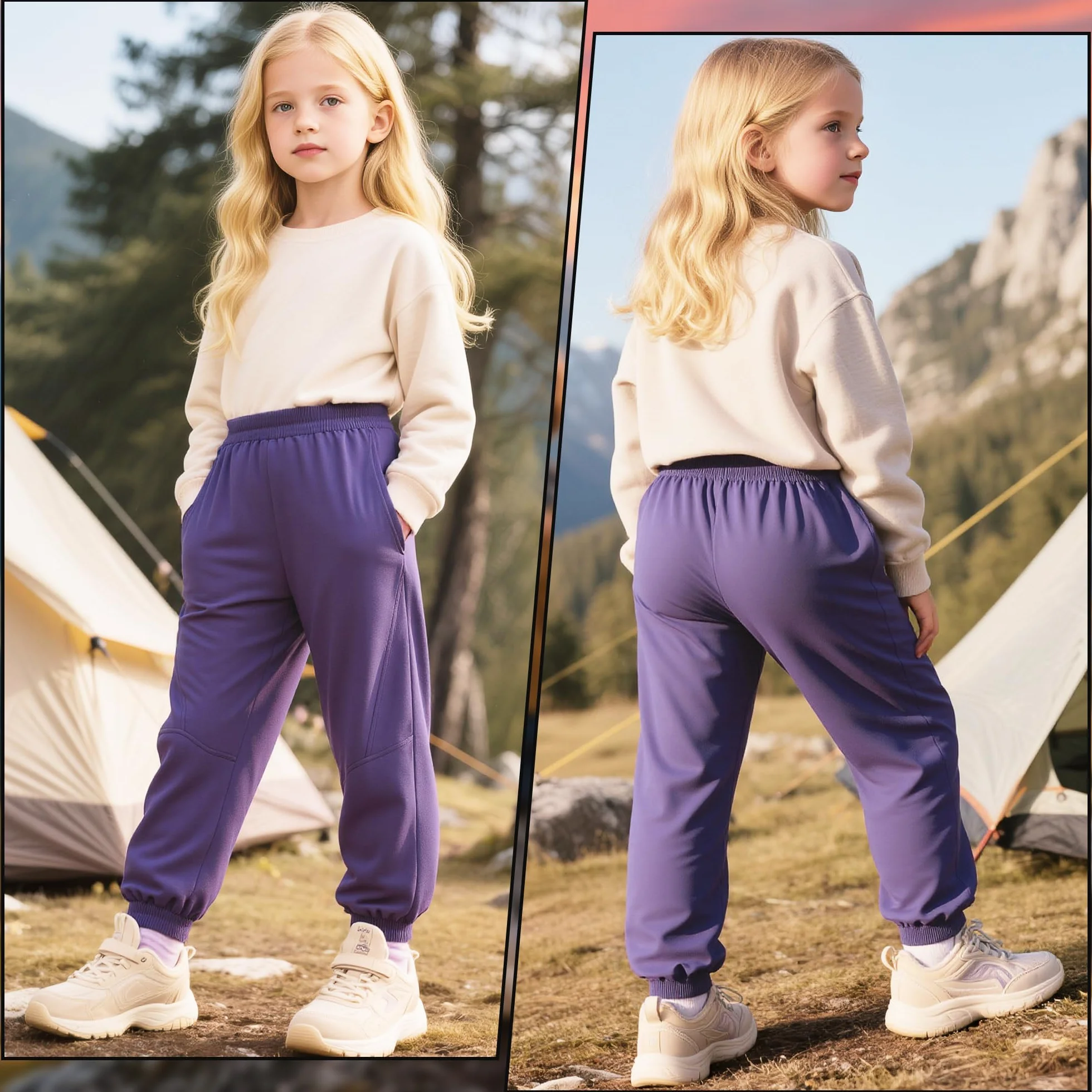 Pantalones Softshell Trekking Niños Niñas, Forrados Pantalón Senderismo Térmicos Impermeables, Resistentes al Viento Pantalones Outdoor Deportivos Otoño Invierno para Niño 6-14 Años