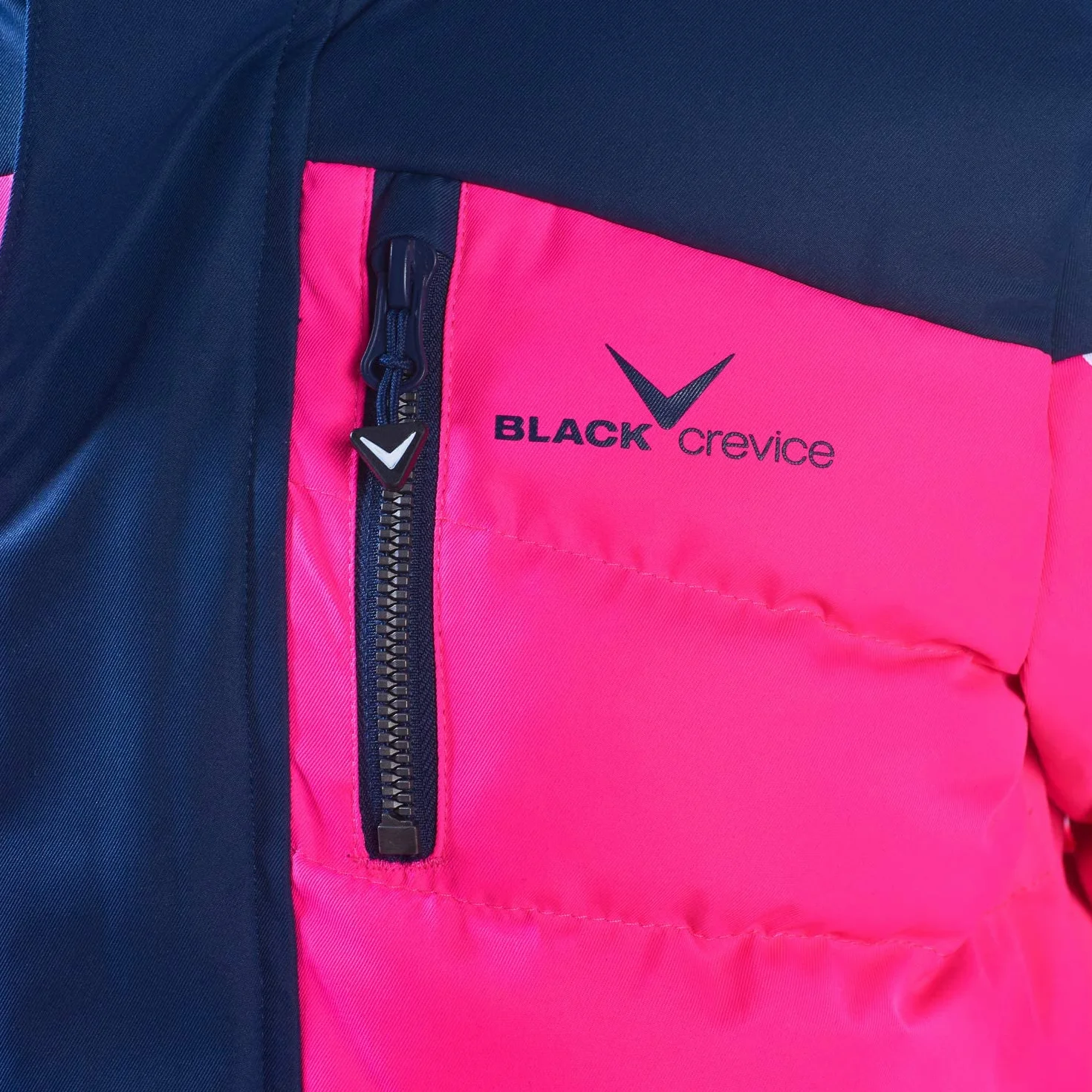 Black Crevice Chaqueta de esquí infantil, chaqueta de invierno rompeviento e impermeable para niños, bolsillos impermeables con cremallera, con capucha