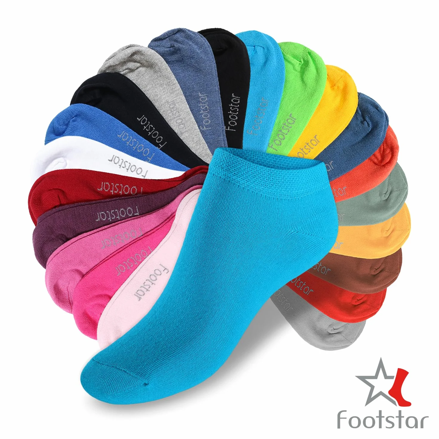 Footstar - Calcetines deportivos cortos para zapatillas (10 pares), para niñas y niños - Colección Sneak It!