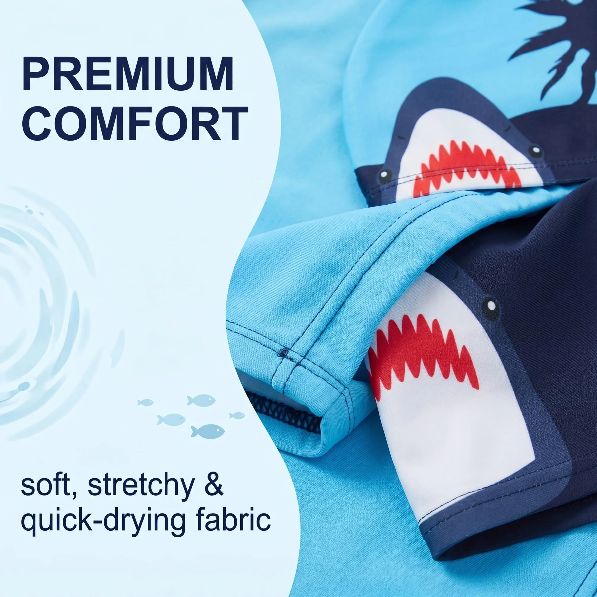 Set de Bañador Niño Tiburón Talla XL 5-6 Años 100-120cm Tejido Elástico Secado Rápido Cintura Alta Natación