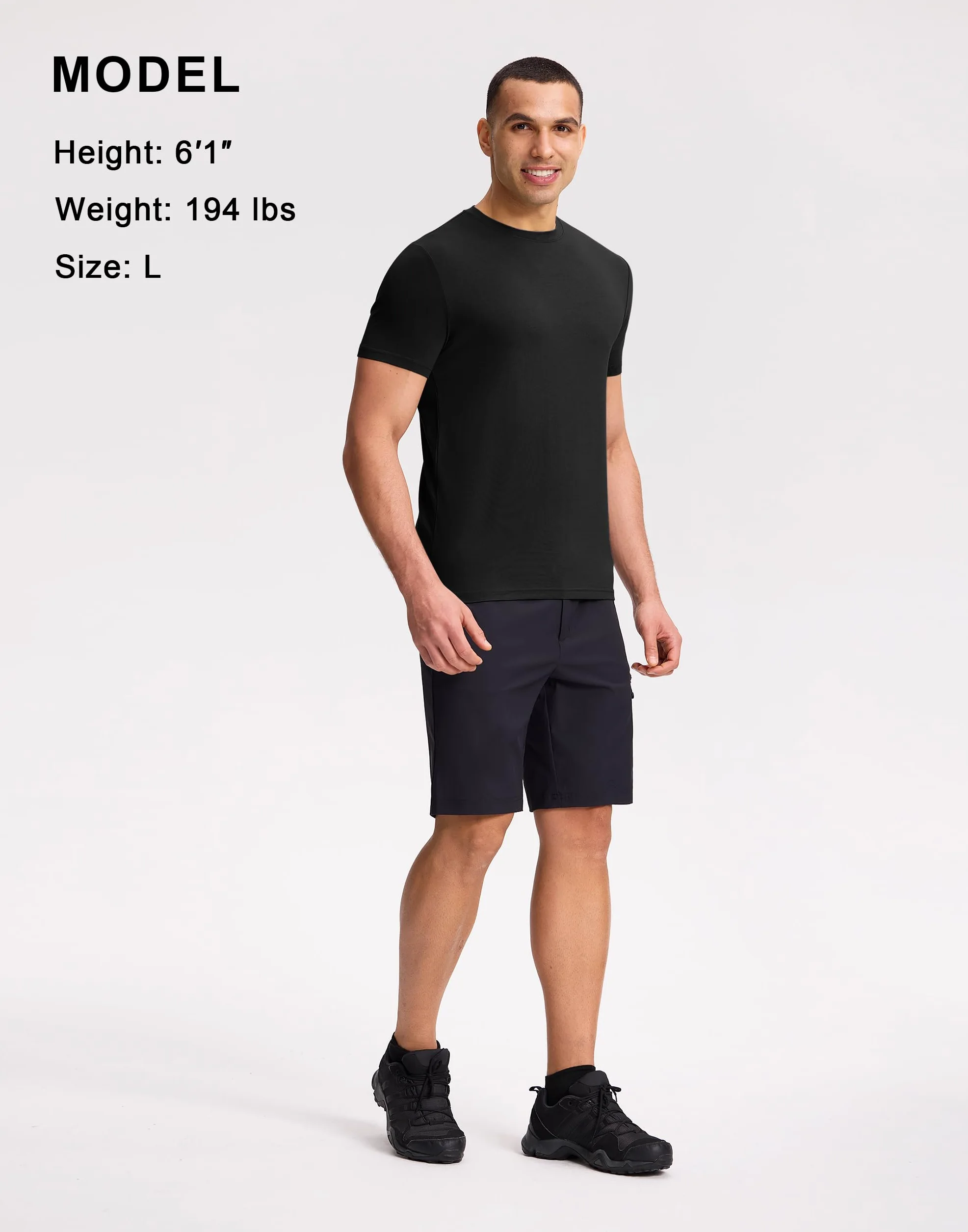 Pioneer Camp Camiseta de bambú para hombre, ultrasuave, color blanco, monocromo, camiseta para hombre, cuello redondo refrescante, camiseta básica casual