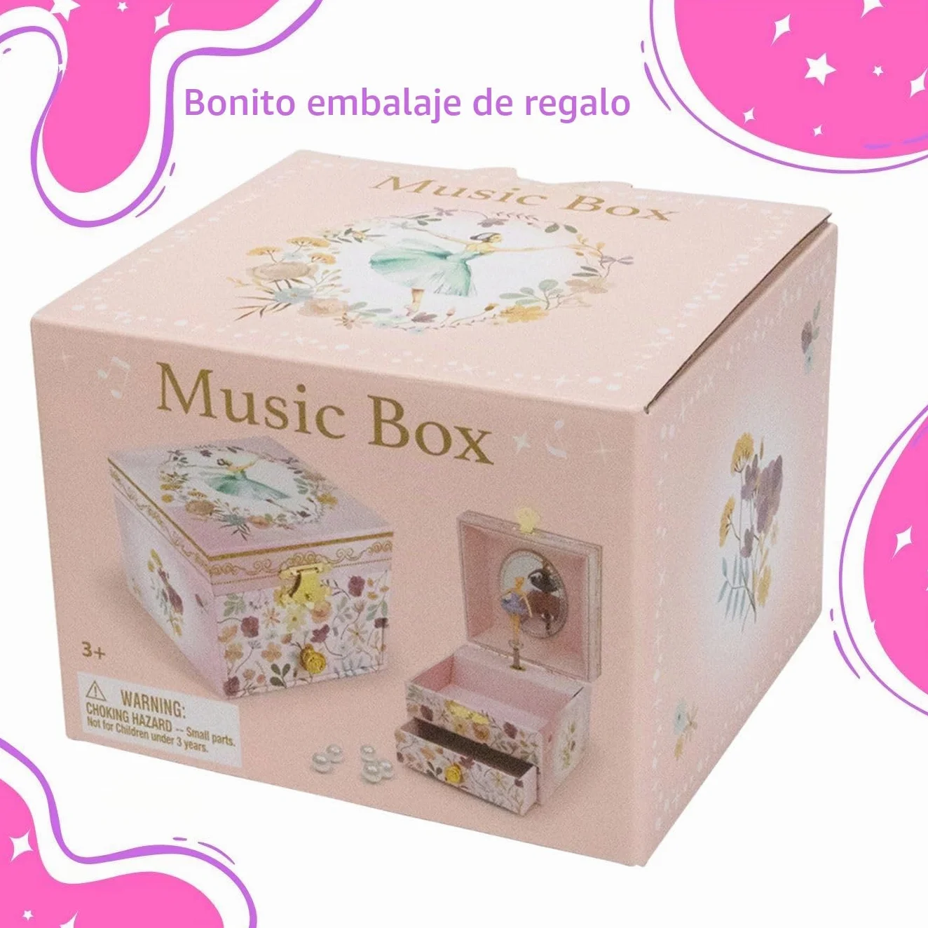 GICO Caja de Joyería Ballerina con Música y Espejo para Niñas