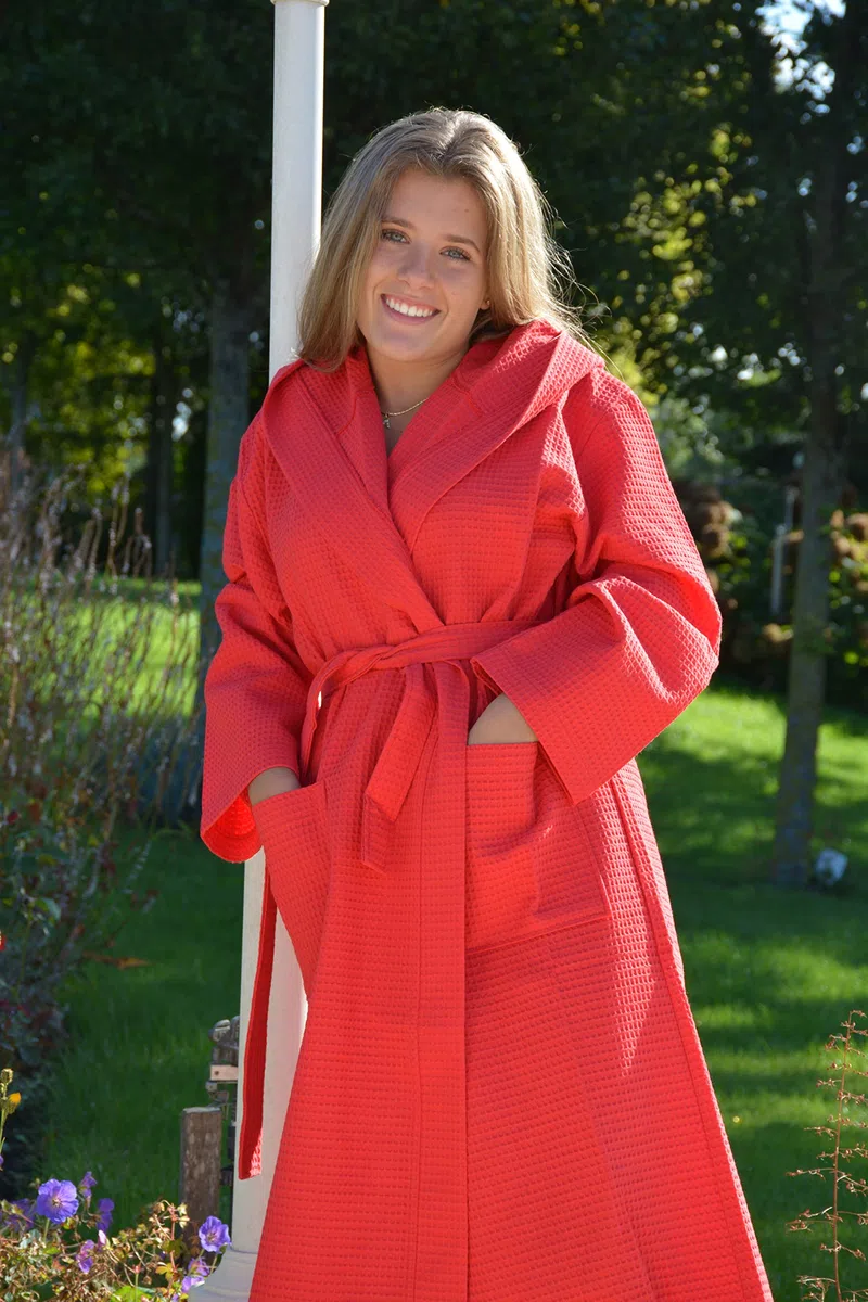 ARTG Robezz® - Albornoz con Capucha (Talla L/XL), Color Rojo