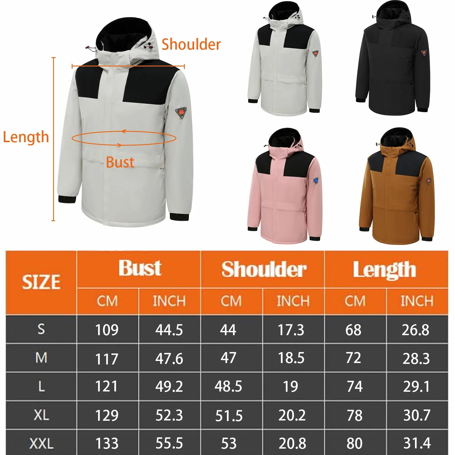 Monave Chaqueta Calefactable Mujer Grafeno 4 Elementos Calefactores Chaleco