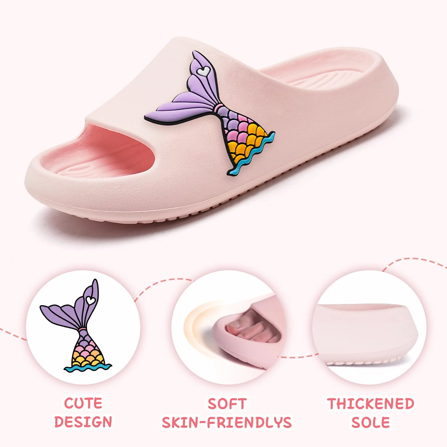WateLves Chanclas Niña Niño Playa Piscina Pantuflas Antideslizante Sandalias