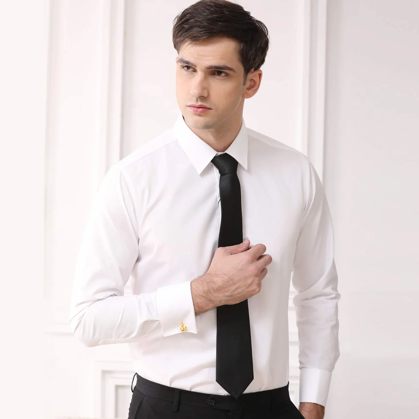 HONEY BEAR Ancla Nautica Gemelos para Hombres Camisa Regalo de Boda de Empresa, Barco Anchor