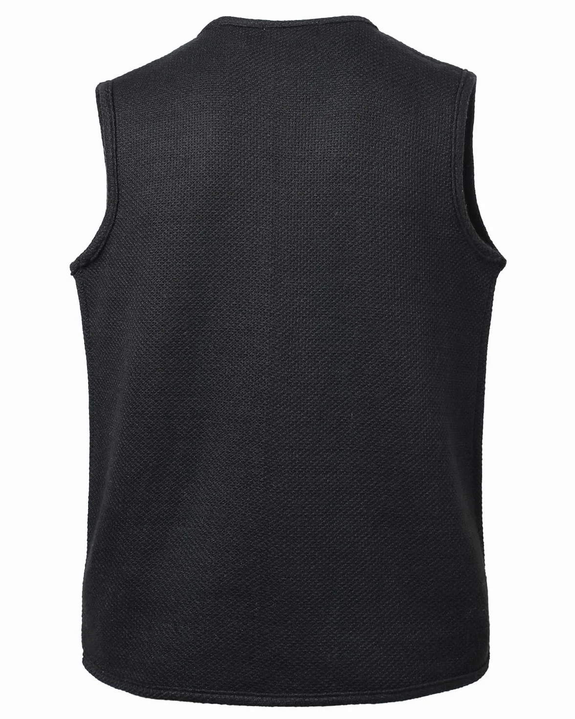 Chaleco de Punto para Hombre Cárdigan sin Mangas Chaqueta de Suéter de Forro Polar Cremallera Cálido Caballerocon Bolsillos Otoño Invierno