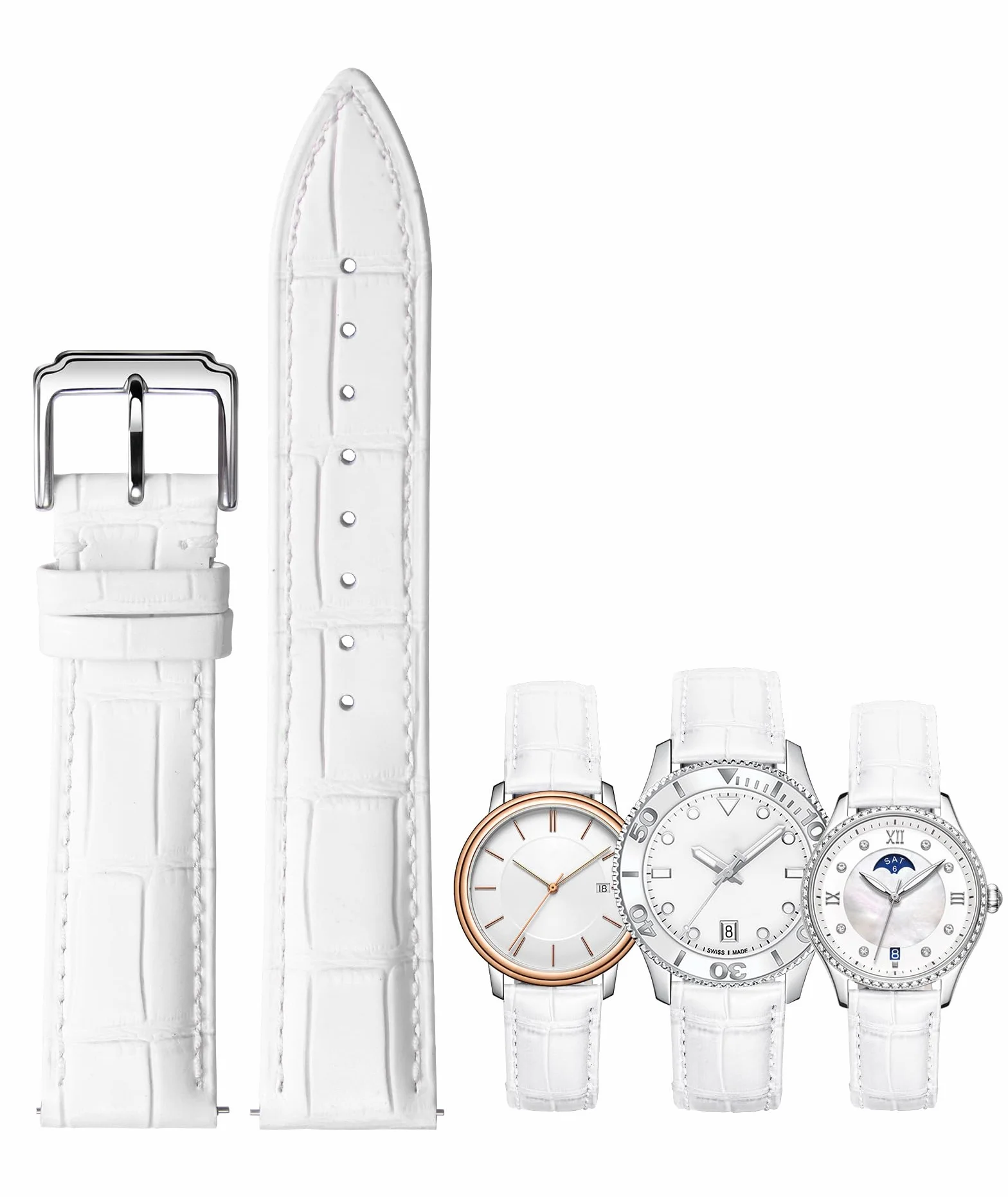 BINLUN Correa Reloj de Piel de Liberación Rápida Correas de Relojes de Cuero de Repuesto para Hombres y Mujeres con 12 Colores (10mm 12mm 14mm 15mm 16mm 17mm 18mm 19mm 20mm 21mm 22mm 23mm)