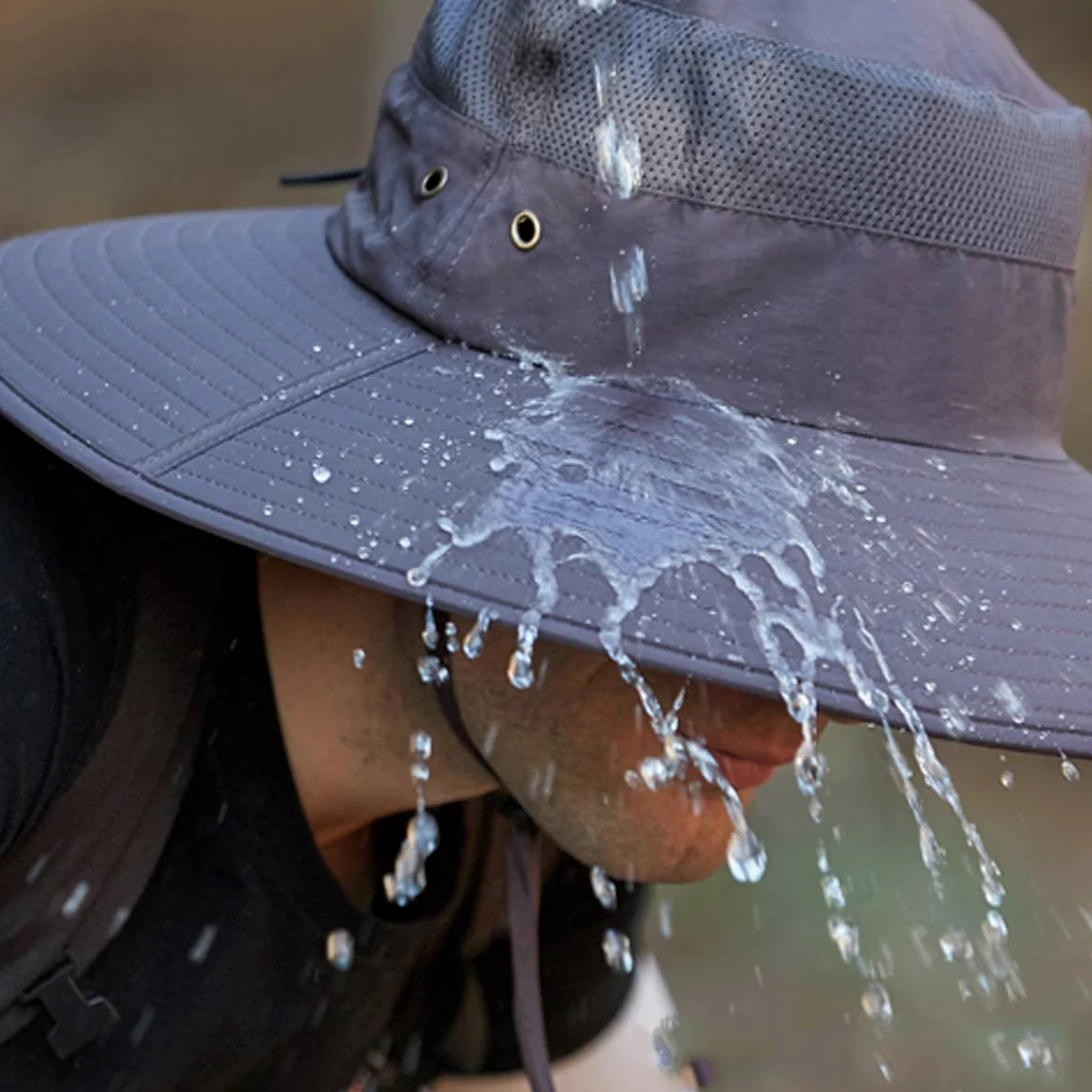Leotruny Sombrero de ala súper ancha UPF50+, impermeable, para pesca, senderismo, camping