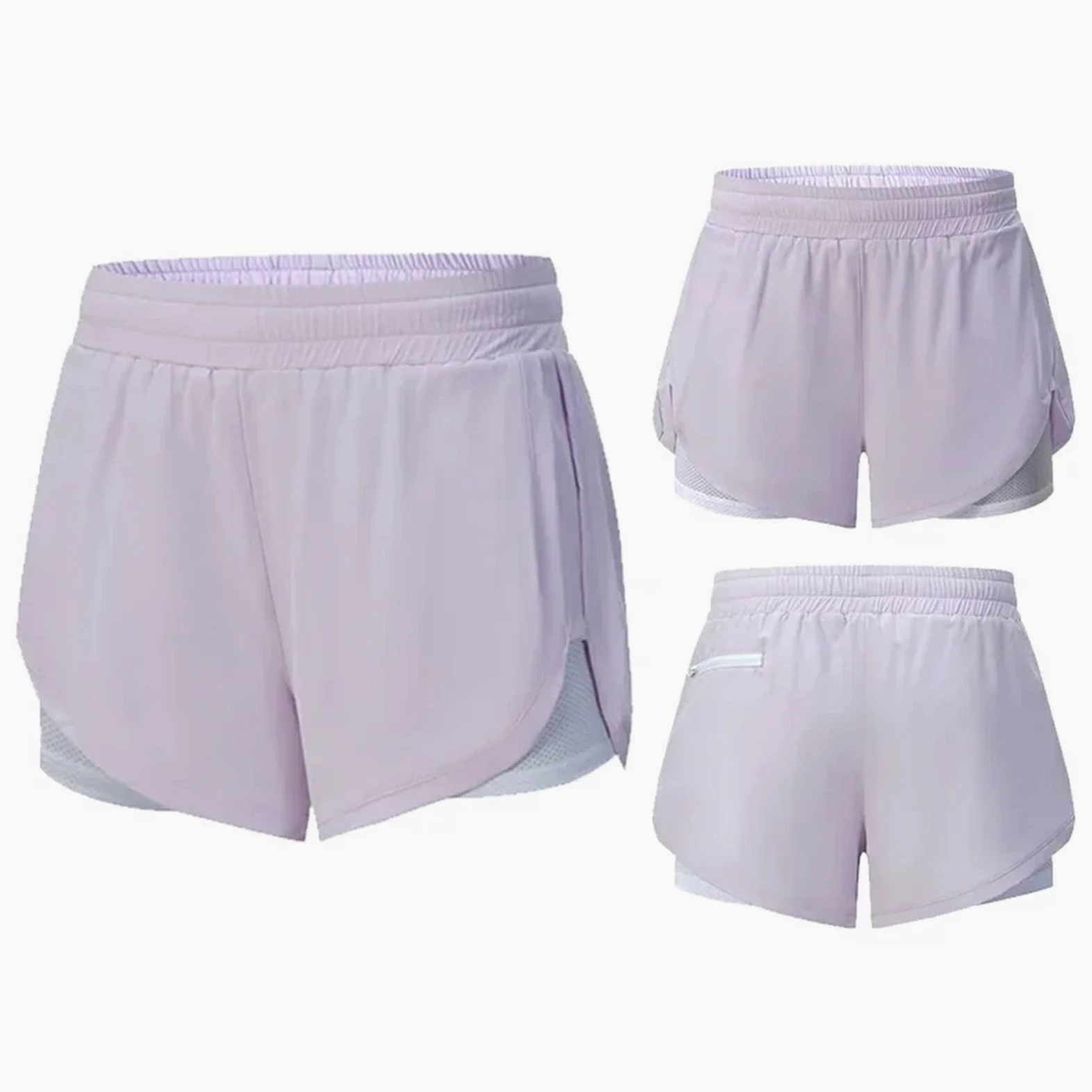 Pantalones cortos deportivos bicapa for mujer, ropa de fitness, gimnasio, doble capa, helado, push up, bicicletas, deportes, ropa de yoga for mujer, pantalones cortos for mujer Para Cintura Alta Cicli