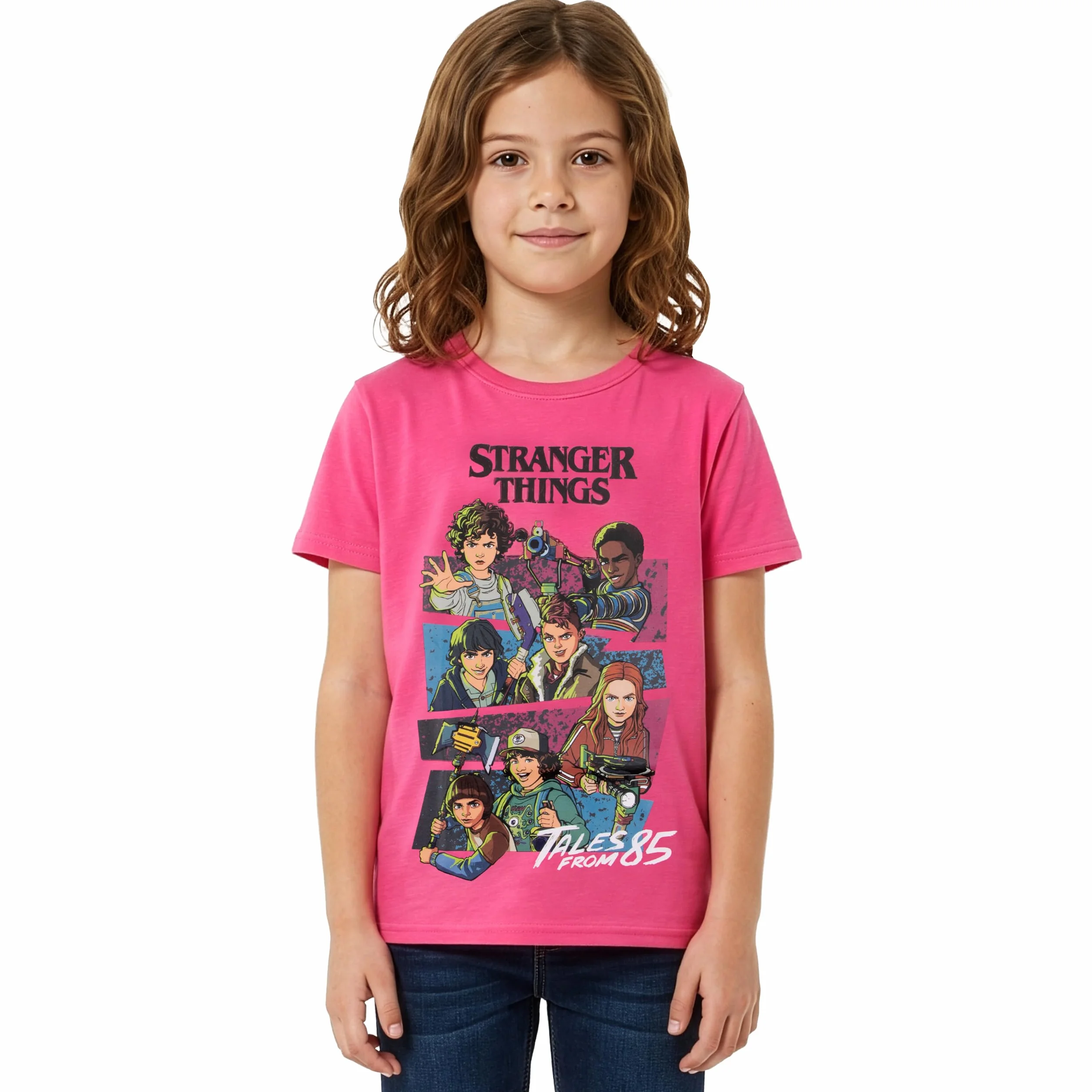 Stranger Things Camiseta para Niña, Camiseta Tales from ’85 para Niña, Camiseta De Manga Corta
