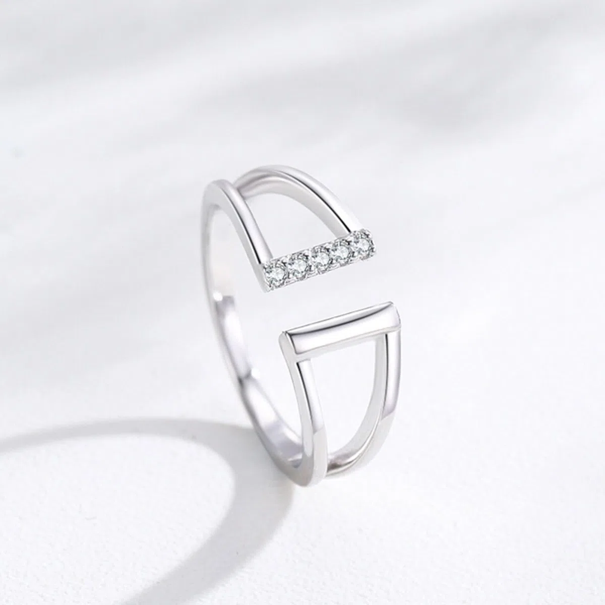 Anillo de boda, anillo de compromiso con diamante plata platino 950 tamaño 61 (19.4) mejor novia regalos