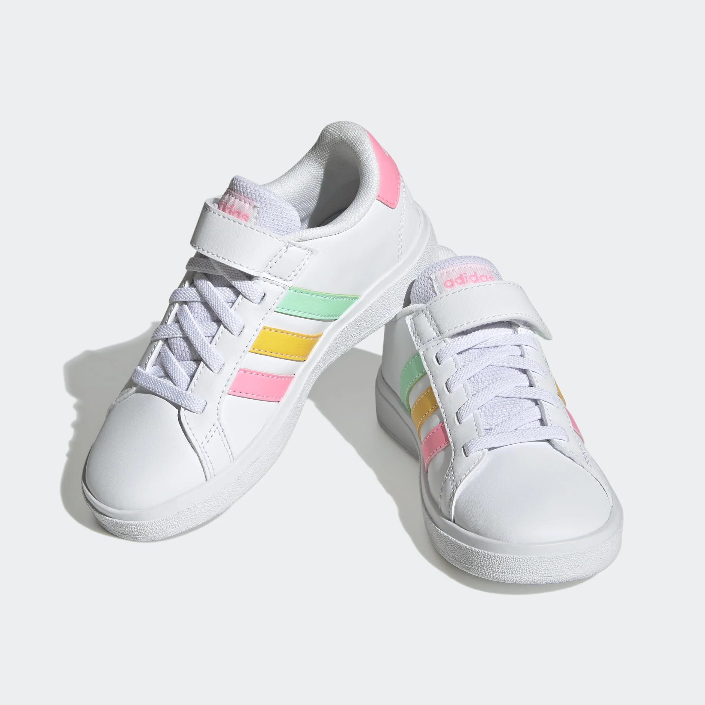 adidas Grand Court Elastic Lace Top Strap Zapatos Unisex Niños