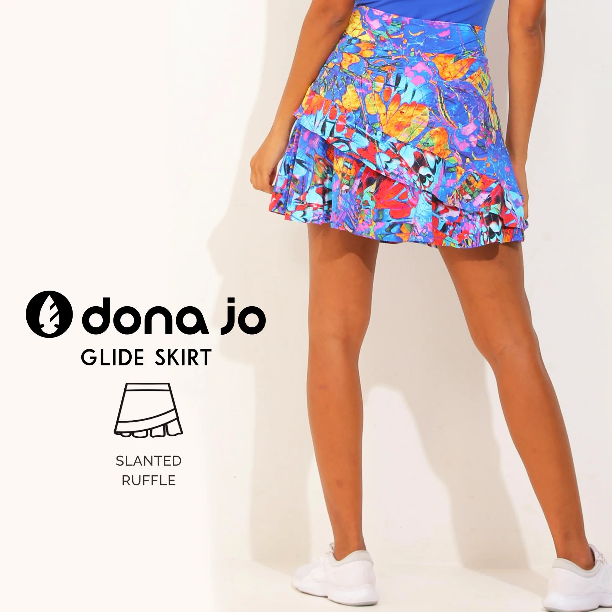 Dona Jo Glide - Falda para mujer, falda atlética de golf, pantalones cortos y bolsillos, falda de tenis, falda de uso activo