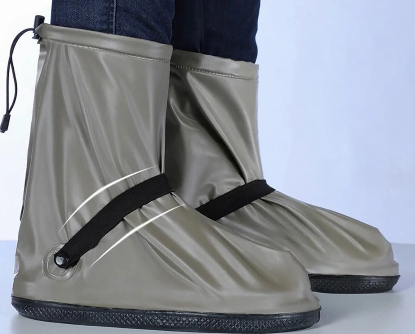 2 pares de cubiertas for zapatos, impermeables, reutilizables, for motocicleta, ciclismo, bicicleta, botas for la lluvia, for para Protección