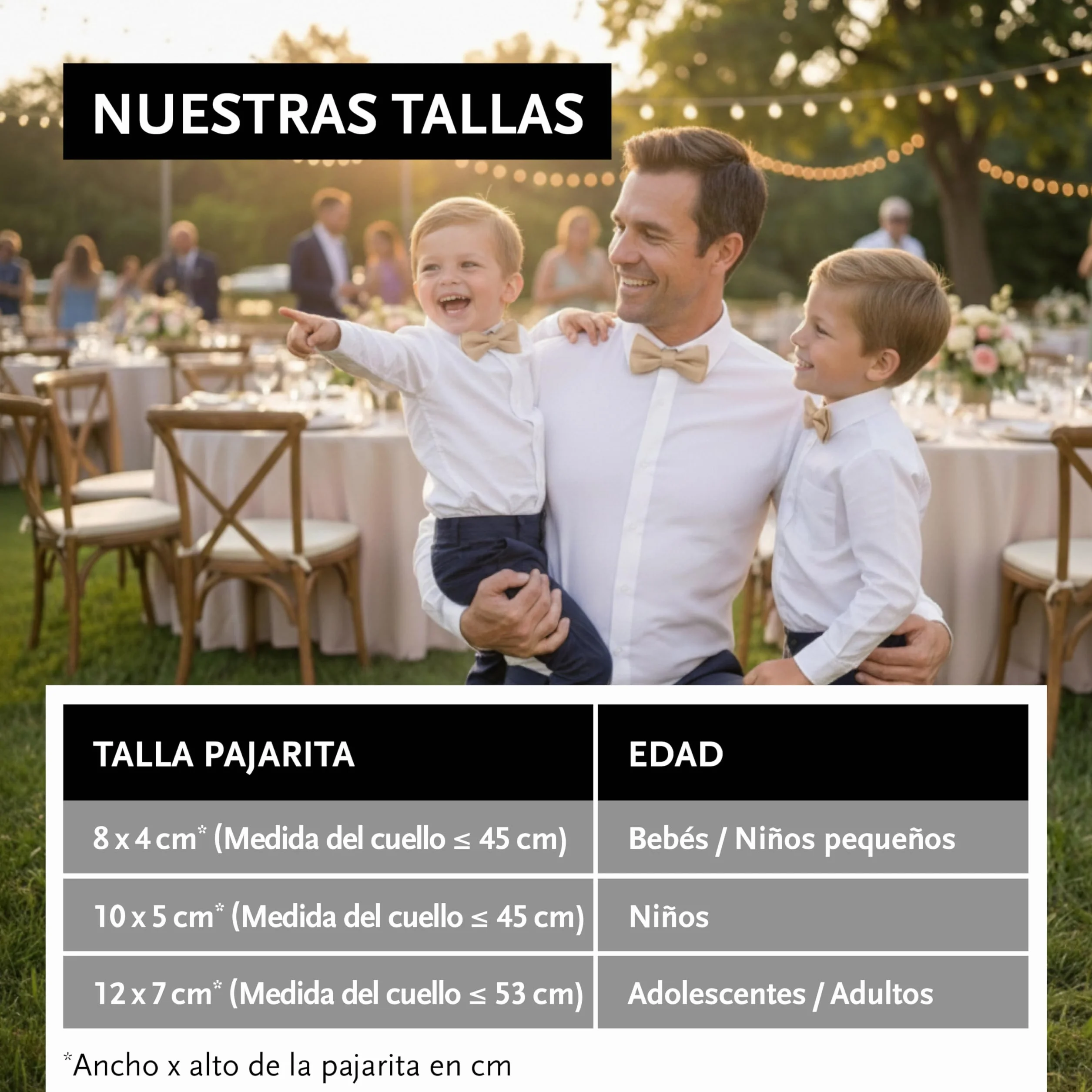 DonDon Pajarita niño bebés hombre sedosa brillante preatada ajustable poliéster accesorio festivo bodas comuniones