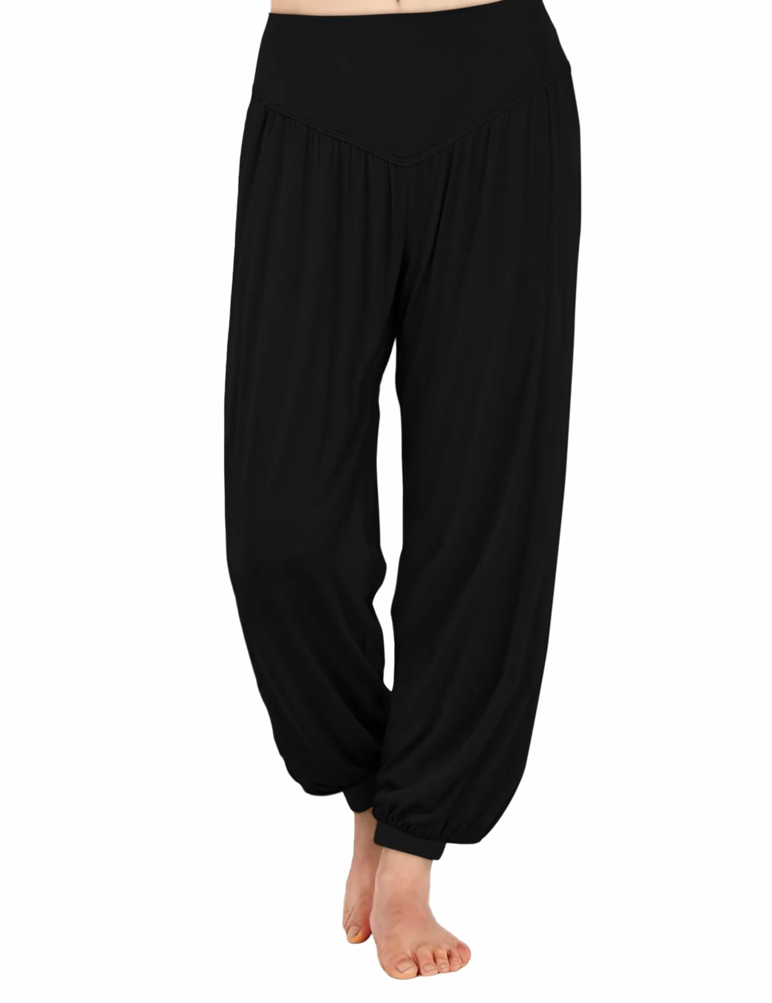AvaCostume Pantalones de harén de baile de yoga suave para mujer de algodón modal