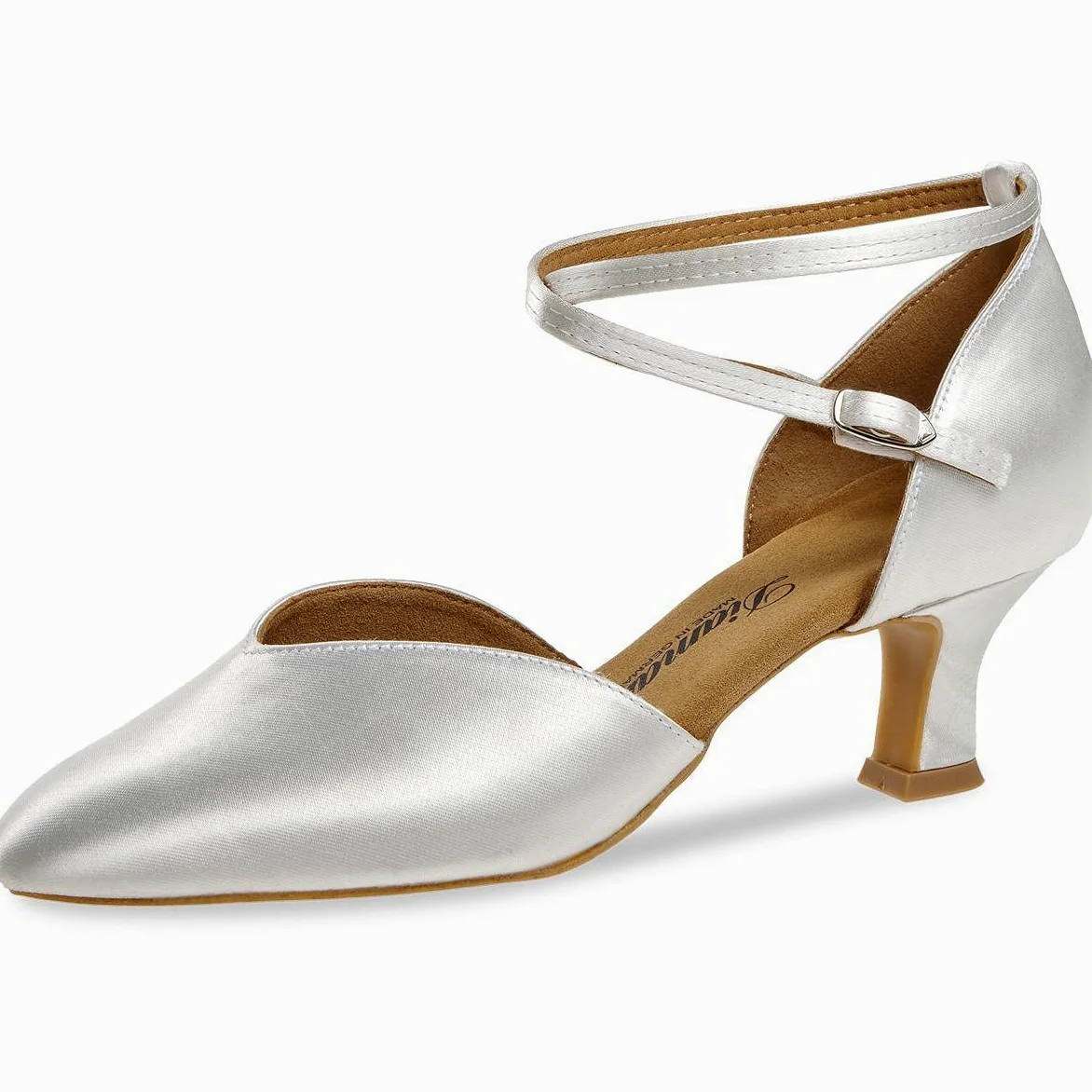 Diamant Zapatos de Novia Mujer 105-068-092-Y - Satén Blanco - Regular - 5 cm Latino - Made in Germany