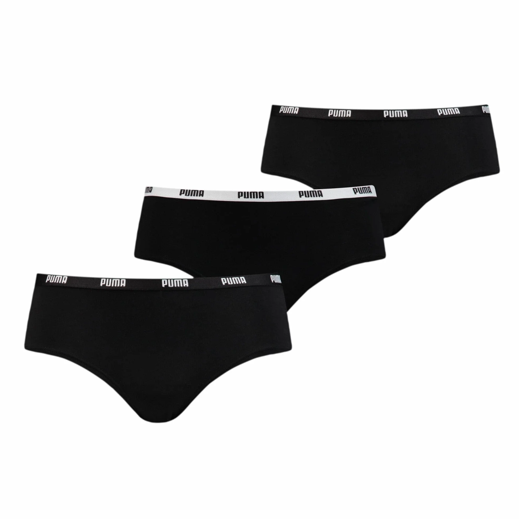 PUMA Hipster Mutandine para Mujer, Negro, XL (Pack de 3)