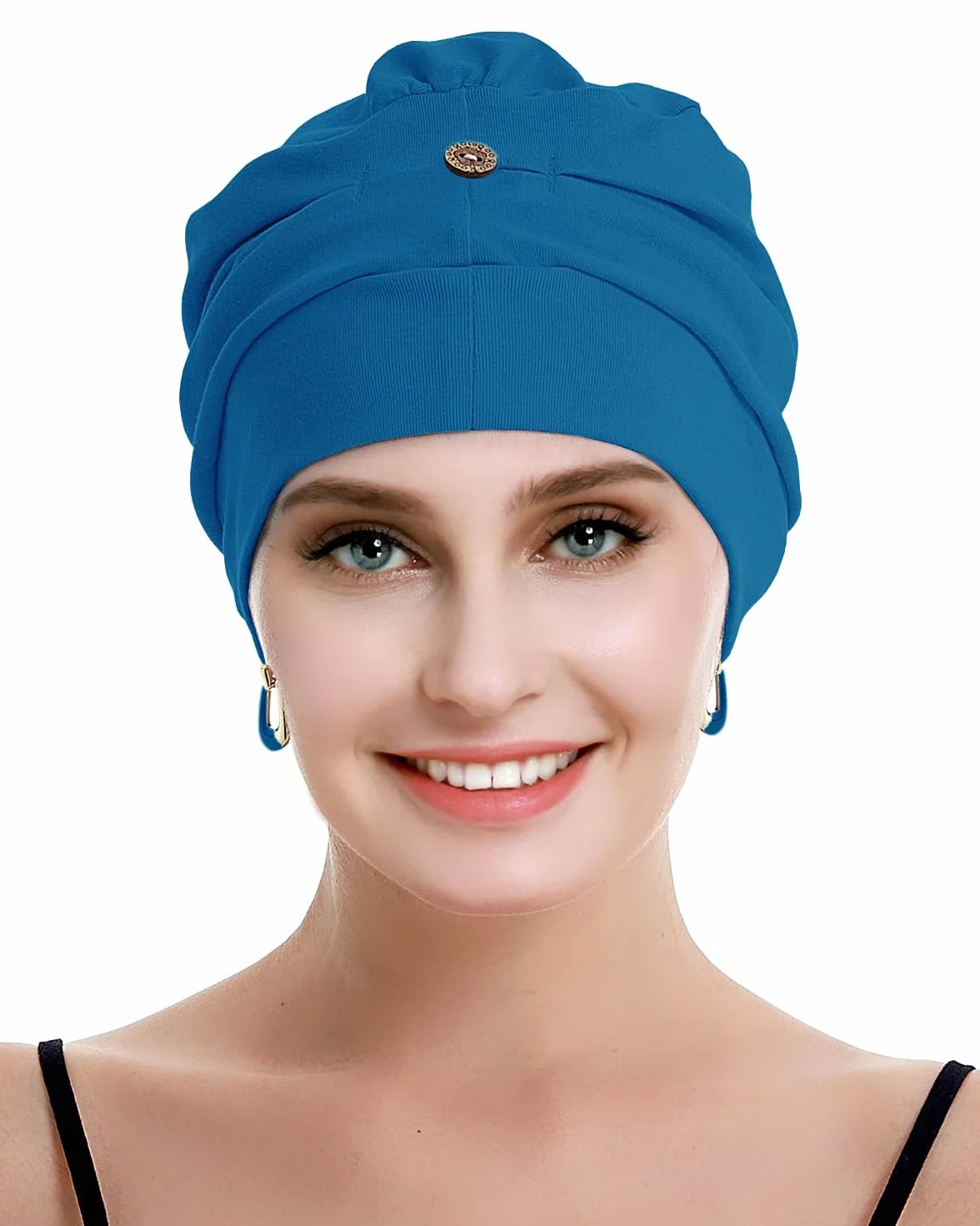 Gorro de algodón para quimioterapia mujer cáncer pérdida de cabello ligero
