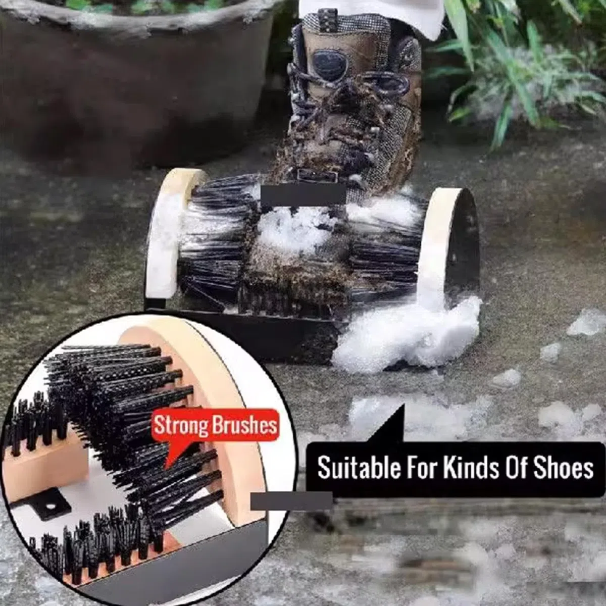 Rascador de botas de limpieza de zapatos, herramienta de cepillo de barro