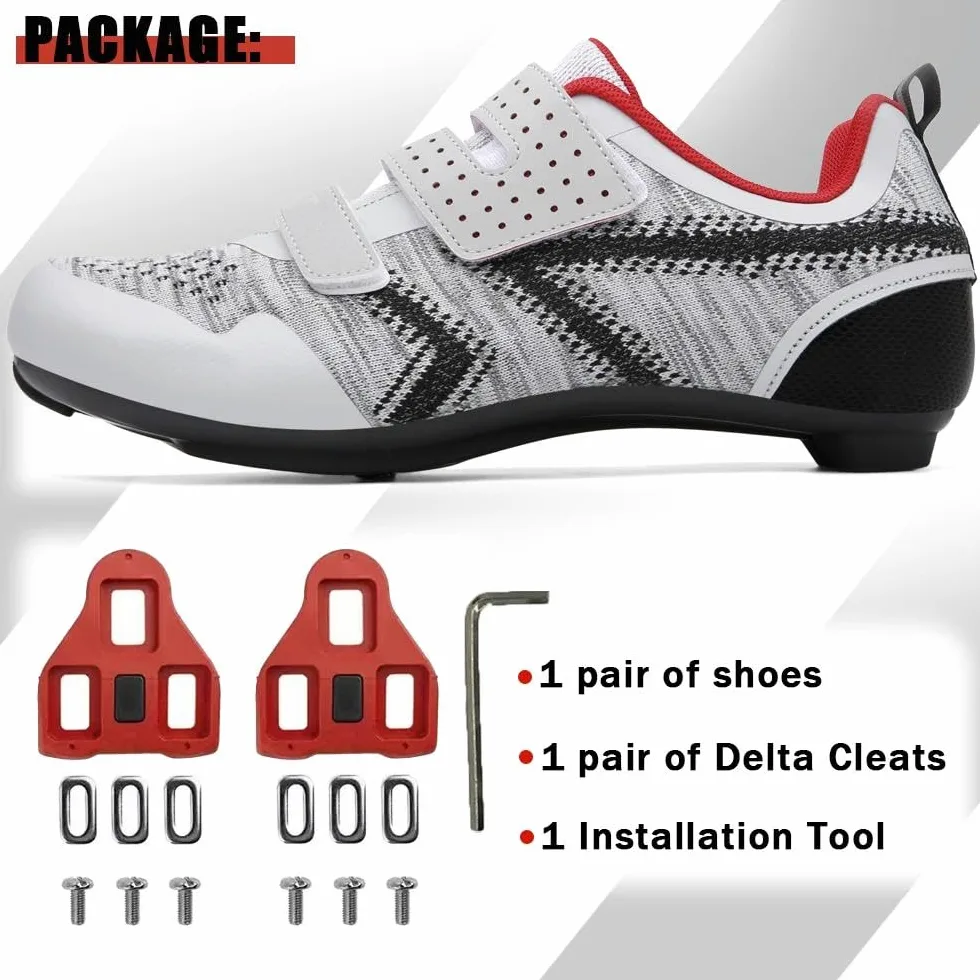 ULTIANT Zapatillas de Ciclismo Mujer y Hombre, compatibles con Las Zapatillas de Ciclismo Indoor Peloton, Zapatillas de Carretera con calas Look SPD SL Delta