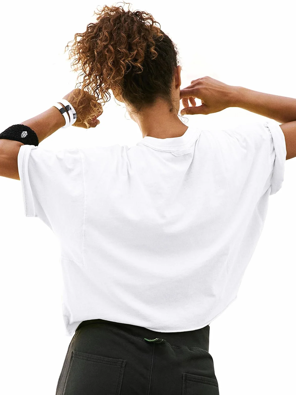 EBANKU Camisas de Entrenamiento de Gran tamaño para Mujer de Manga Corta Tops Cortos Casuales de algodón básico atlético Yoga Correr