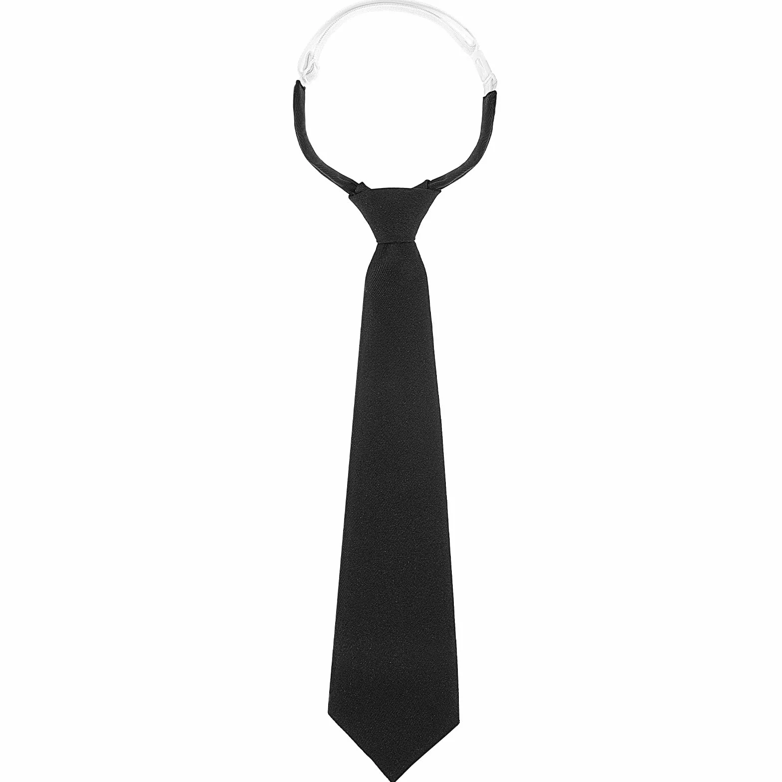Corbatas negras para mujeres 13 pulgadas preatadas ajustables para uniformes escuela negocios