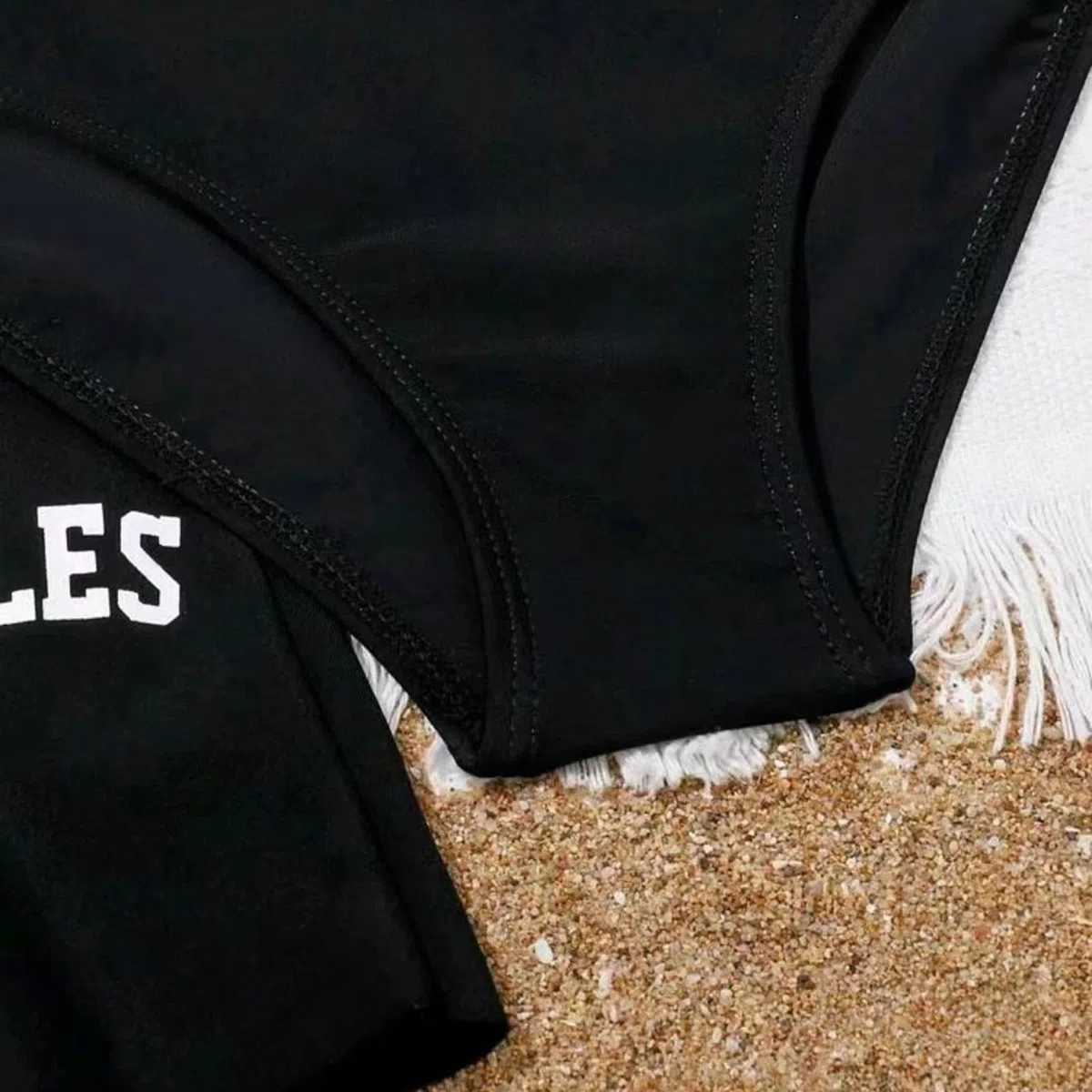 Traje de baño para niña de 3 piezas de bikini de playa para niñas con pantalones, juego de ropa de baño informal de verano