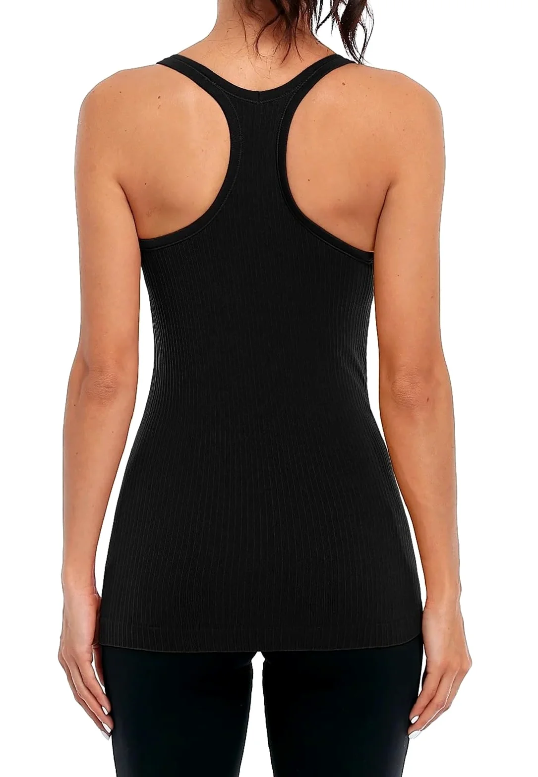 Camiseta sin Mangas de Fitness Camisola for mujer, diseño de espalda cruzada, cuello en U, básica, transpirable, deportiva, lisa, suave, con sujetador incorporado, camisetas sin mangas for correr(Styl