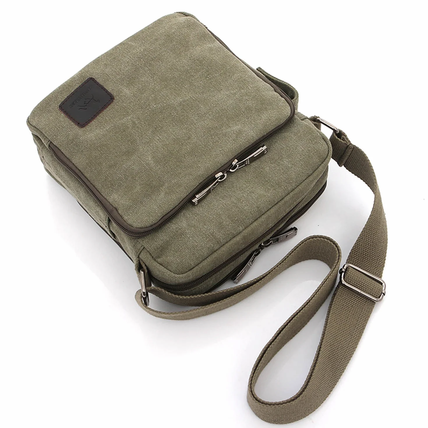 Bolso Bandolera Hombre Pequeño de Tela Vintage Messenger Bag para Colegio Universidad Libro Bolsa de Lona Originales de Viaje Sport