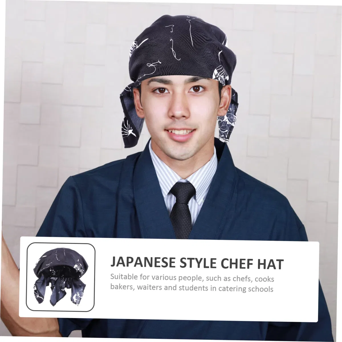 SHERCHPRY Gorro Cocina Sushi 5 Piezas Sombrero De Gorro De Cocinero Universal Gorras De Cocina Chef Unisex De Calavera Limpiador De Sombreros Abrigo De Cocinero De Chef Bandana Tela Blue